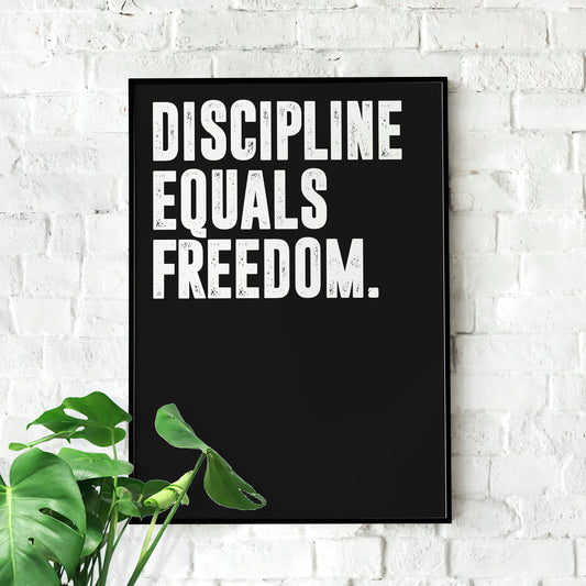 Jocko Willink Discipline Equals Freedom | Motivational Poster, Wall Art Quote, Minimalist, Home Office, Gym Poster, Home Décor, Joe Rogan