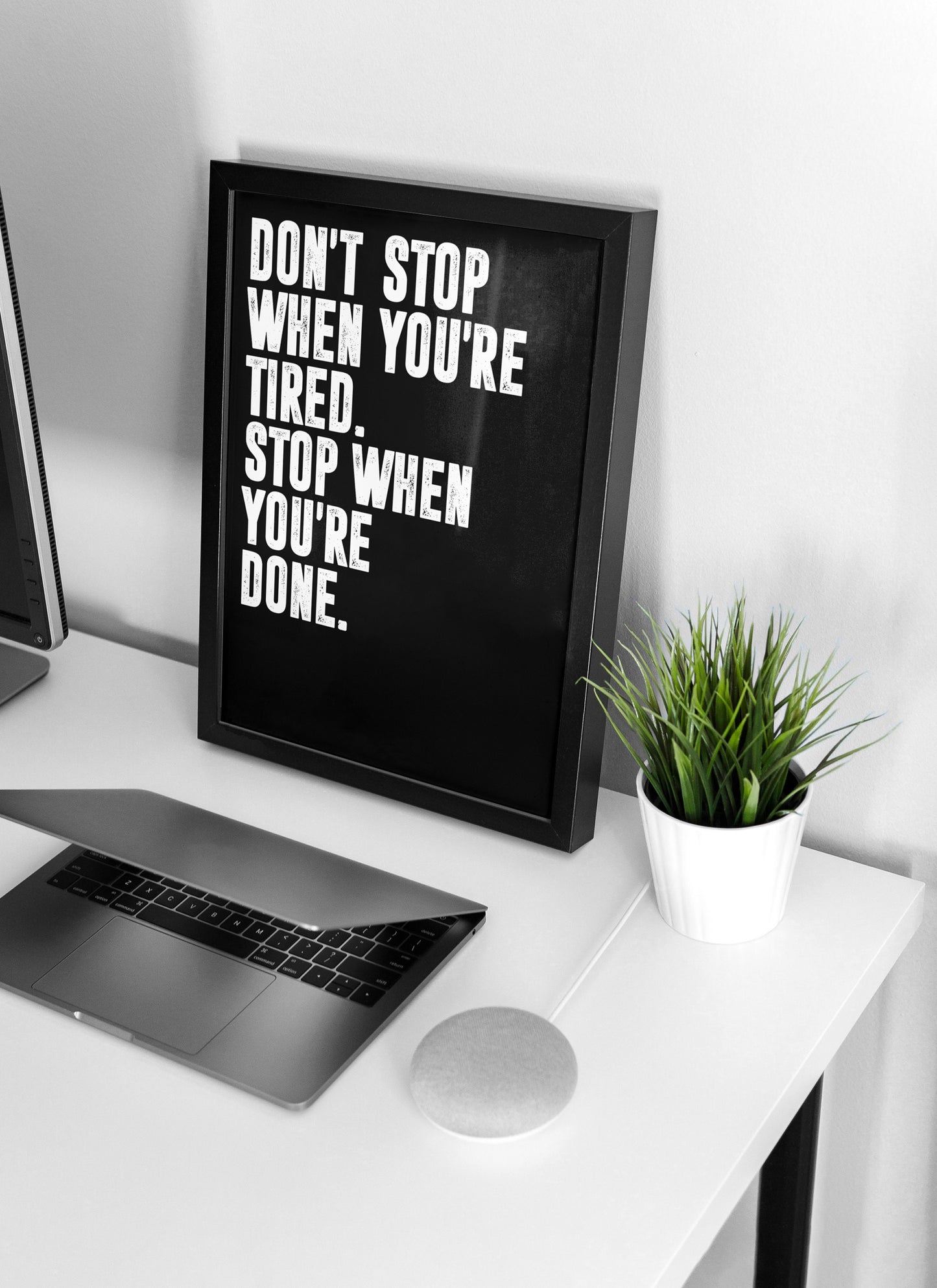 Dont Stop When You're Tired | Motivational Poster, Wall Art Quote, Minimalist, Home Office, Gym Poster, Home Décor, Joe Rogan