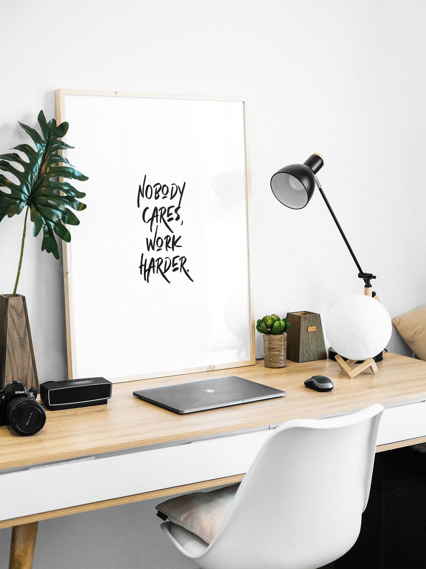 Jocko Willink Nobody Cares Work Harder | Motivational Poster, Wall Art Quote, Minimalist, Home Office, Gym Poster, Home Décor, Joe Rogan