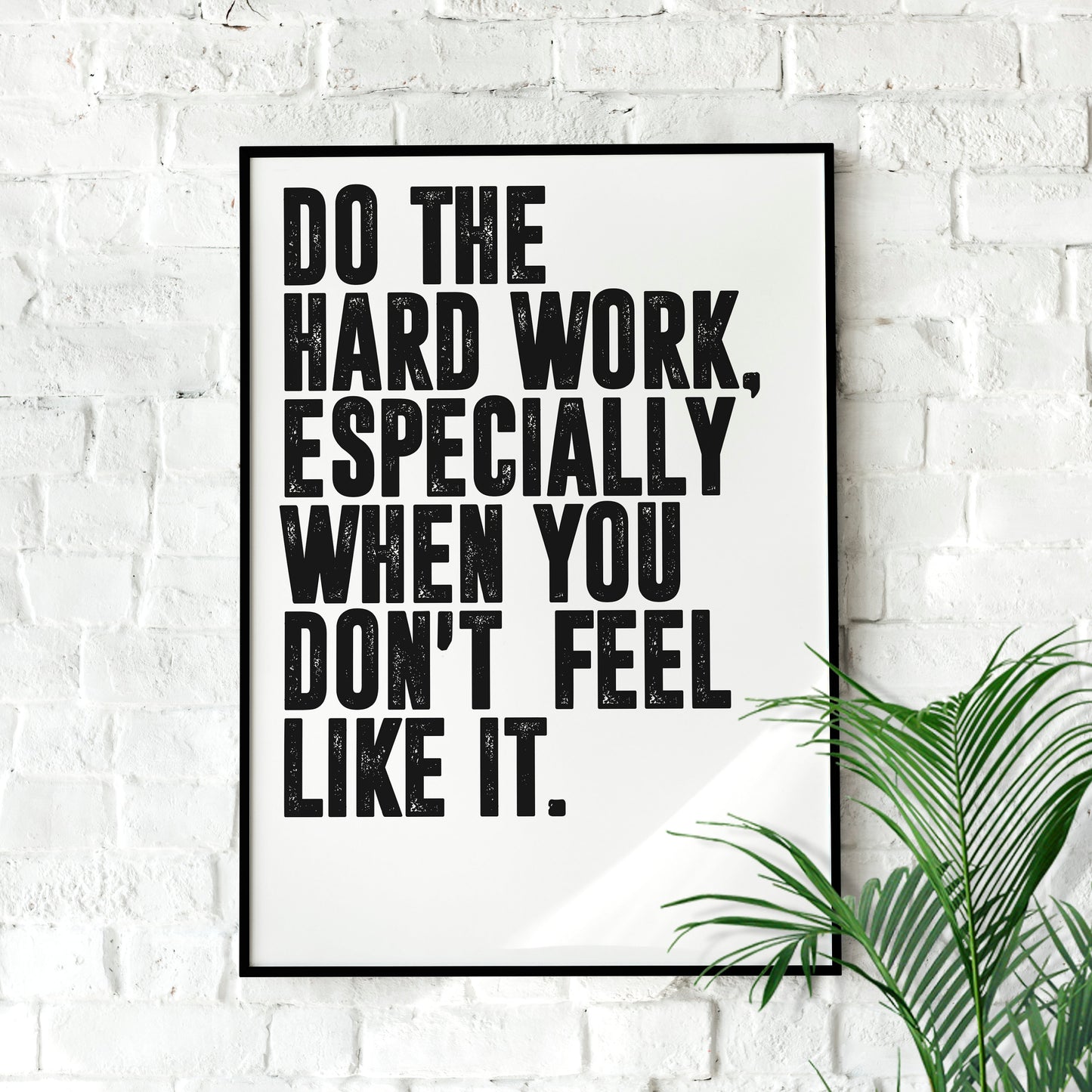 Hamza | Do the Hard Work | Motivational Poster, Wall Art Quote, Minimalist, Home Office, Gym Poster, Home Décor, Joe Rogan