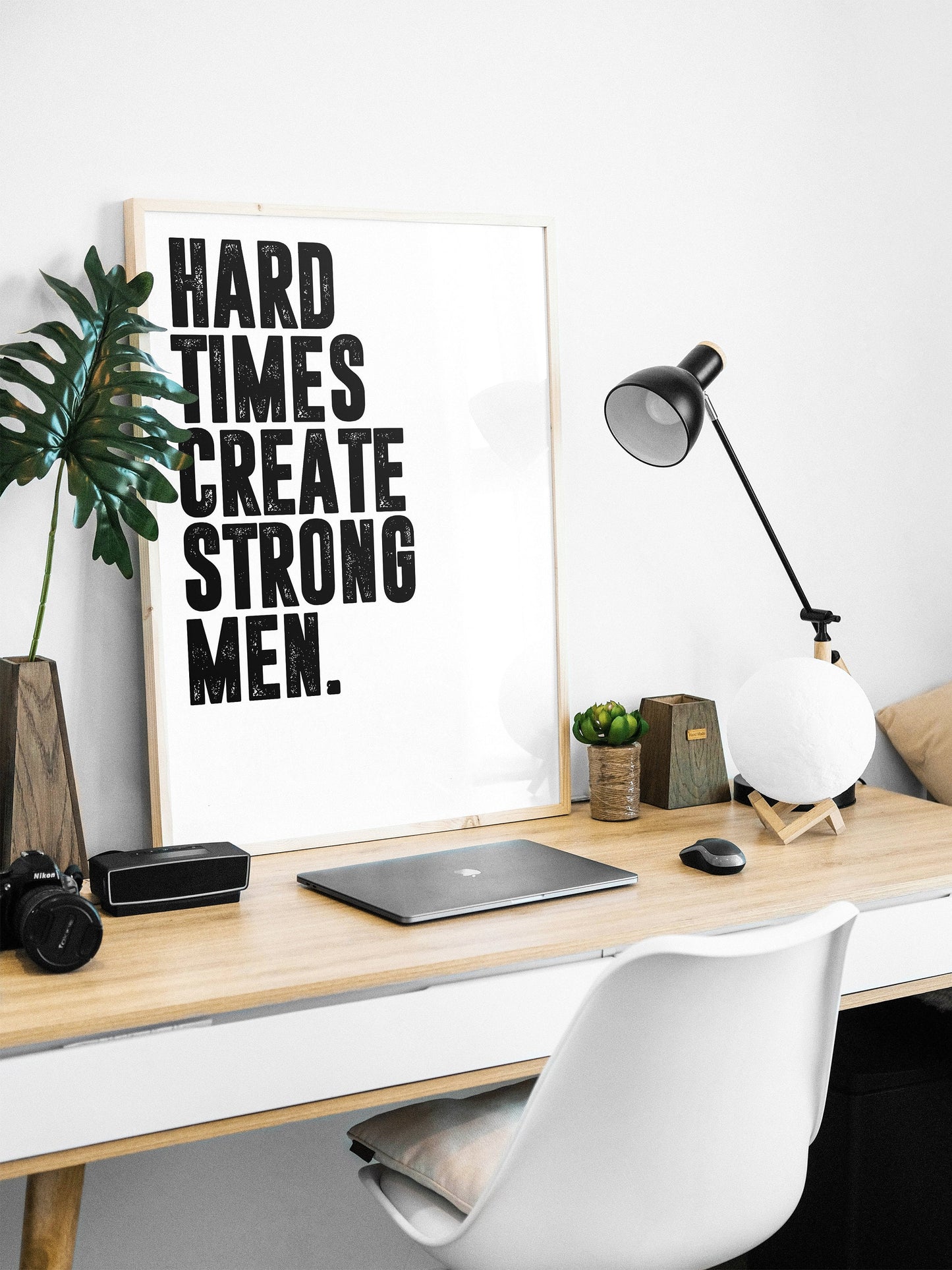 Hard Times Create Strong Men | Motivational Wall art, Motivational Poster, Stoic Wall Art, Gym Décor, Daily Stoic, Inspirational, Gym art