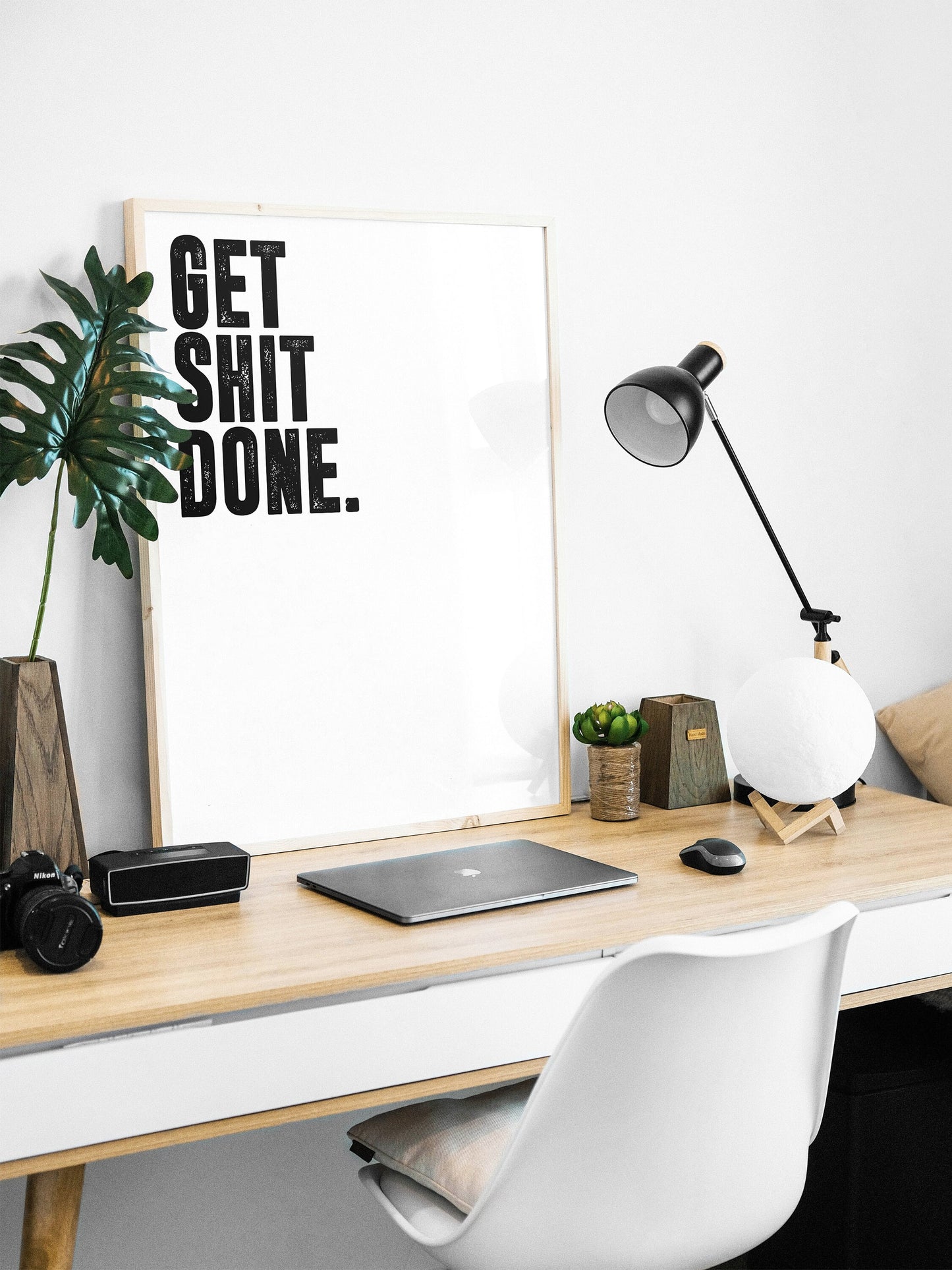 Get Shit Done | Wall art Quote, Minimalist, Wall Decor, Large Art, Inspirational Quotes, Motivation, Office Poster, Gym art Home Décor