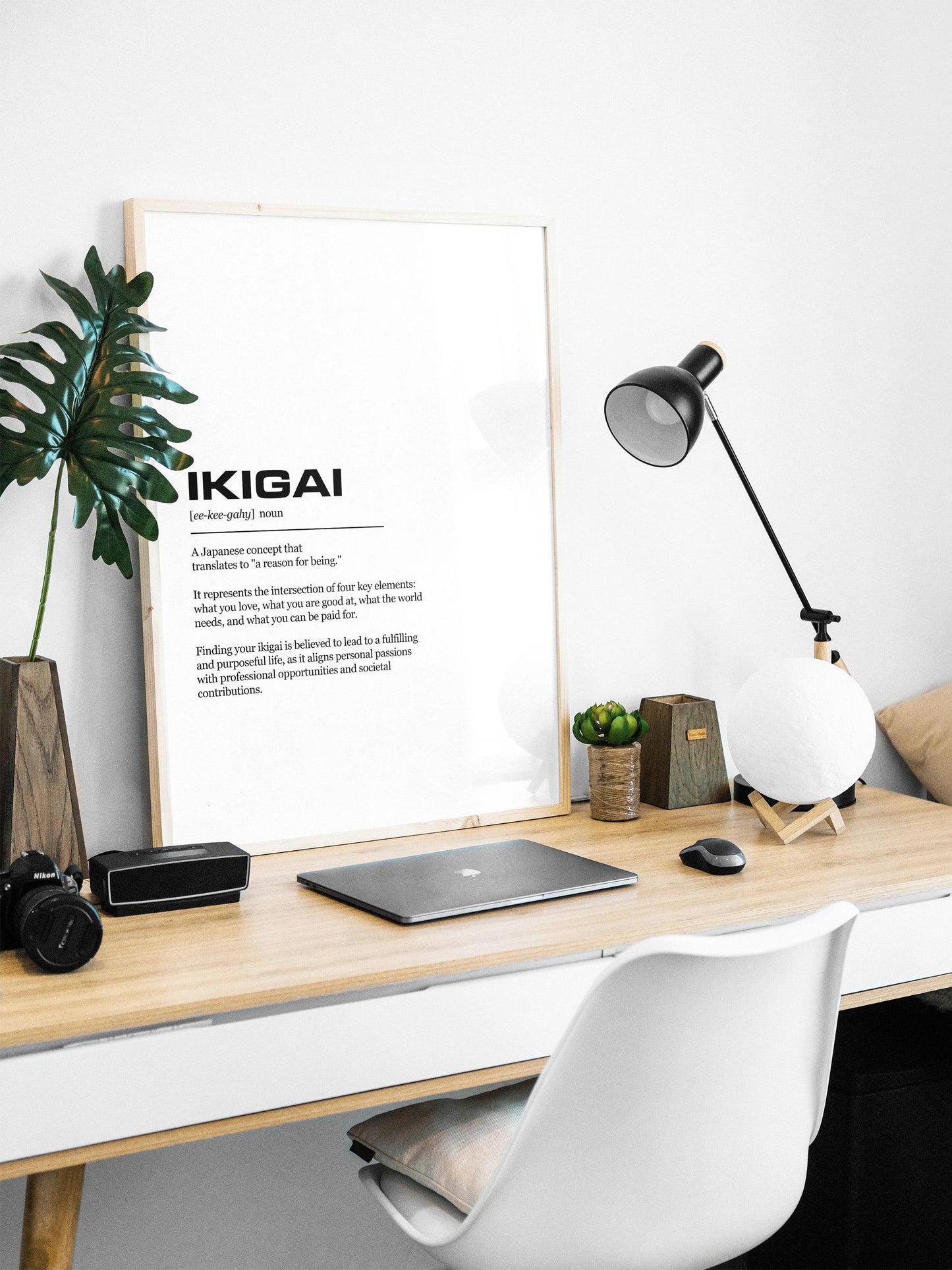 Ikigai Definition Inspirational Office Poster Wall Art Print | Inspirational Quotes | Motivational Prints | Motivational Wall Decor
