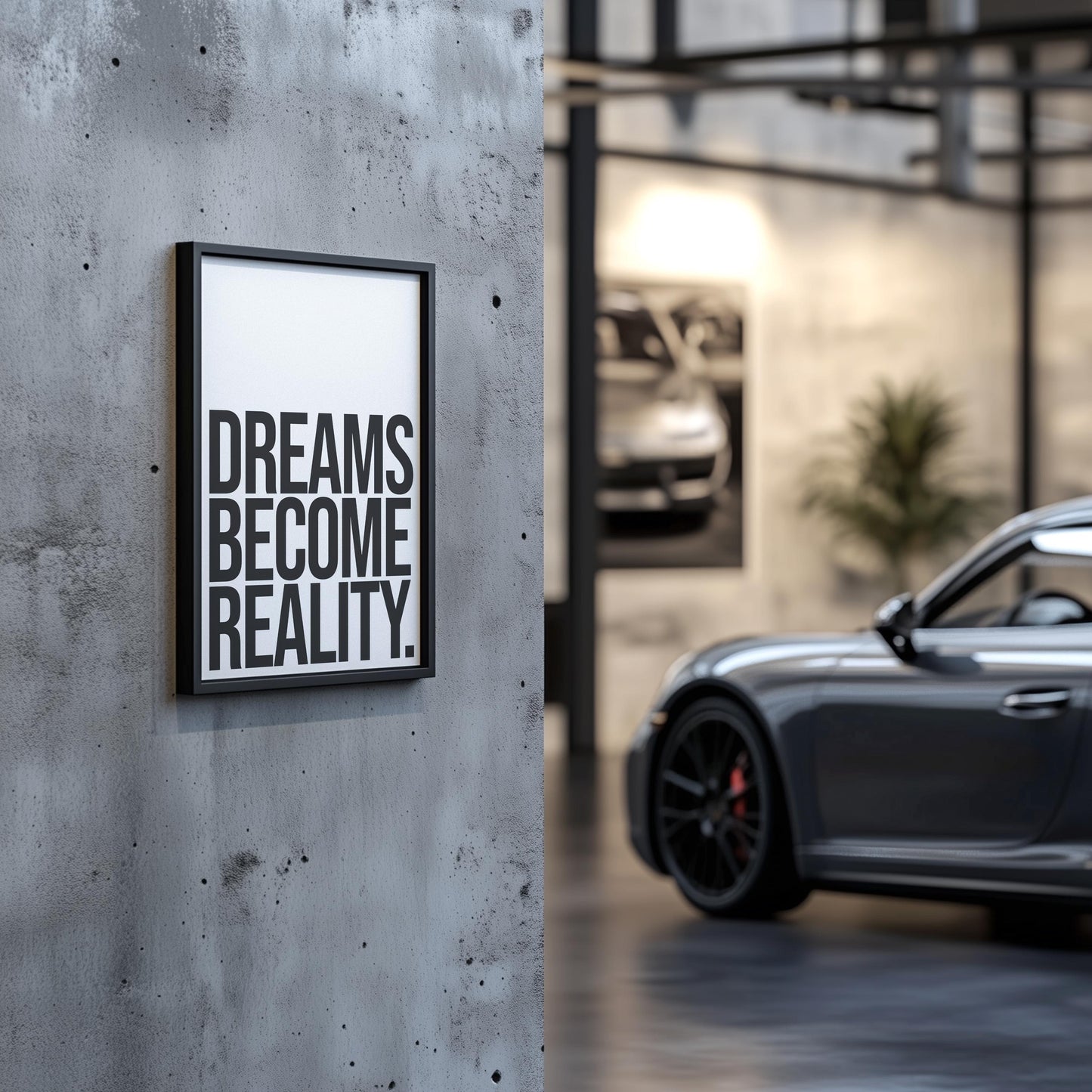 Dreams Become Reality | Motivational Poster, Wall Art, Discipline, Home Office, Gym Poster, Inspirational, Office Art, Success Quote