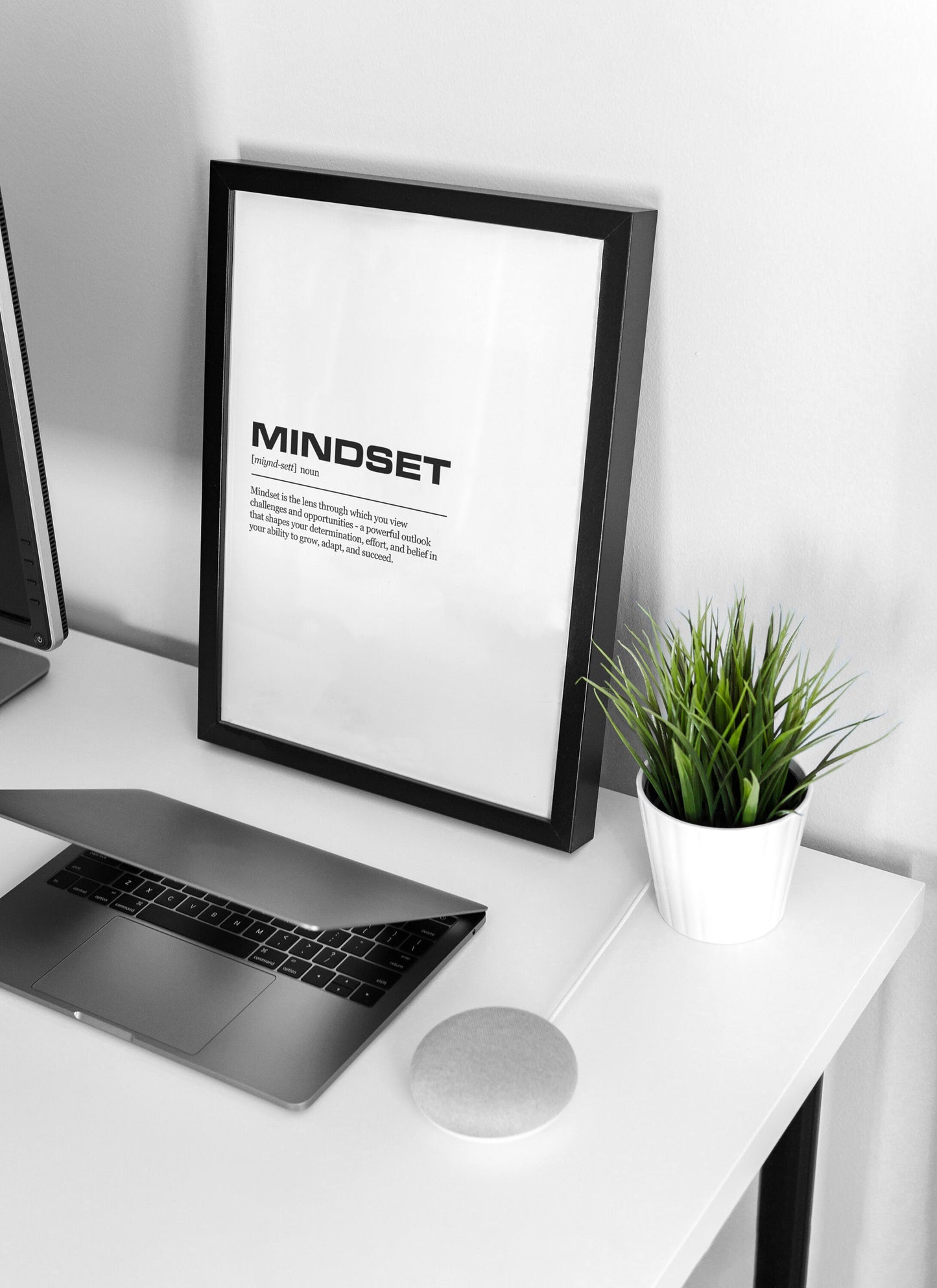Mindset Definition Inspirational Office Poster Wall Art Print | Inspirational Quotes | Motivational Prints | Motivational Wall Decor