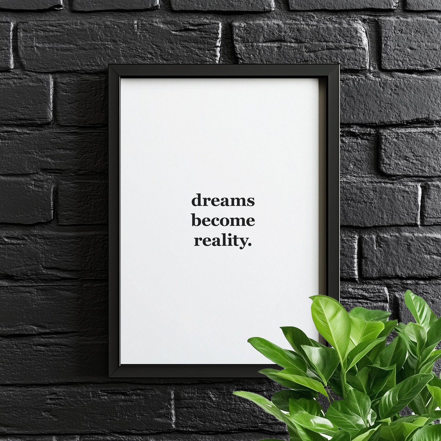 Dreams become Reality | Motivational Poster, Wall Art, Discipline, Home Office, Gym Poster, Inspirational, Office Art, Success Quote