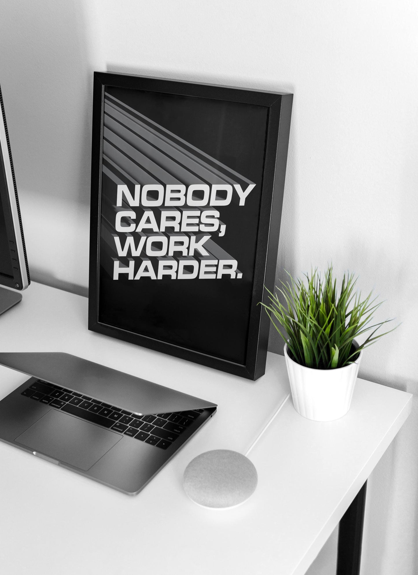 Jocko Willink Nobody Cares Work Harder 3D | Motivational Poster, Wall Art Quote, Minimalist, Home Office, Gym Poster, Home Décor, Joe Rogan