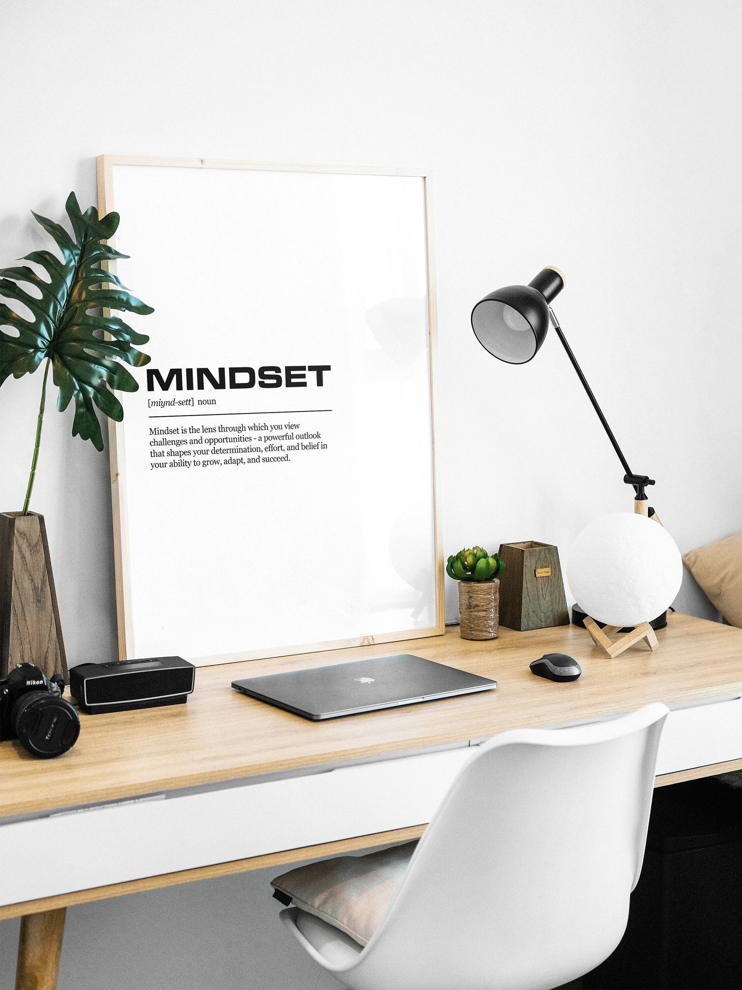 Mindset Definition Inspirational Office Poster Wall Art Print | Inspirational Quotes | Motivational Prints | Motivational Wall Decor