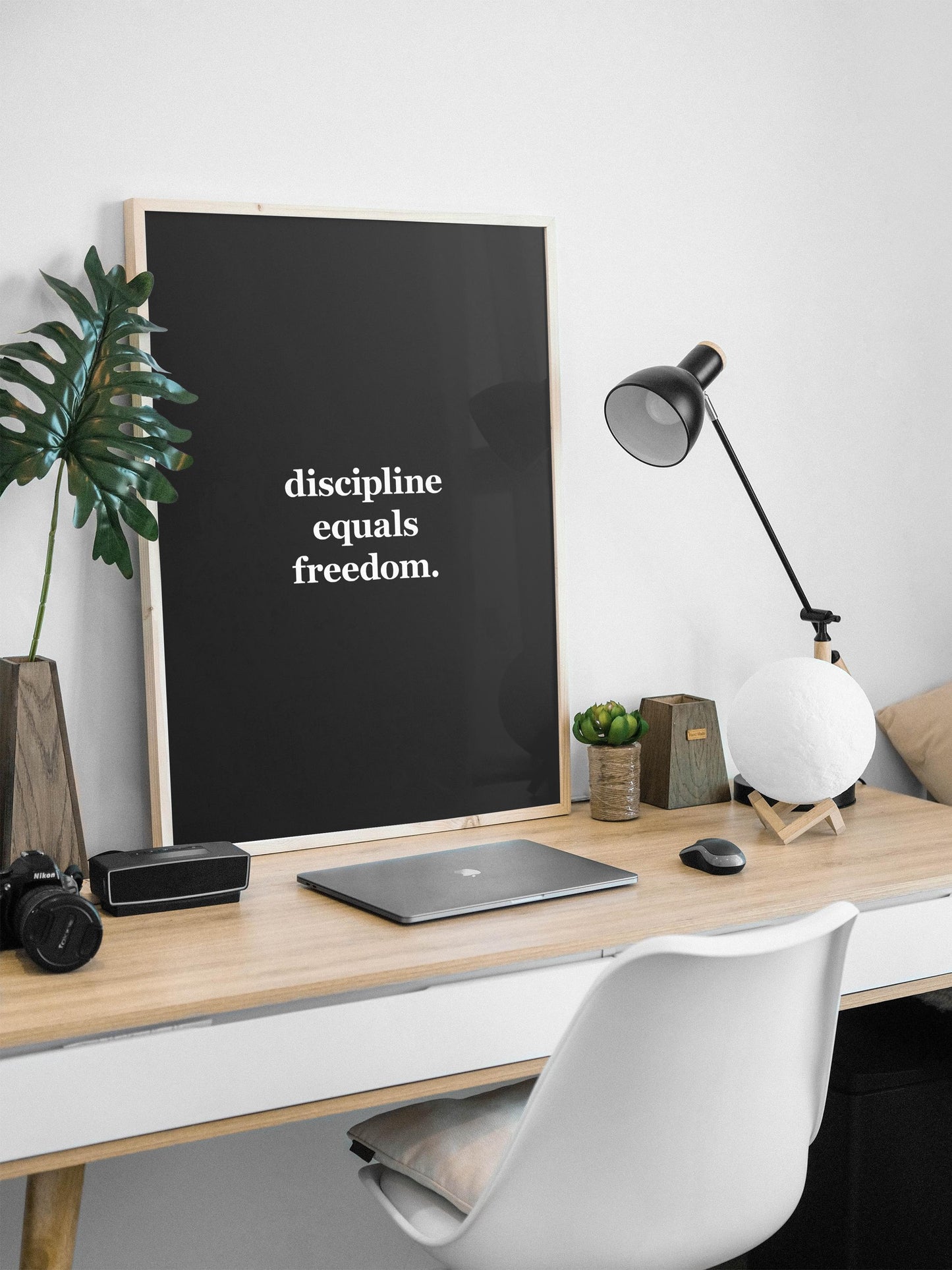 Discipline Equals Freedom | Motivational Wall Art, Poster Quote, Minimalist, Home Office Print Inspirational Quotes Home Décor, Office Art