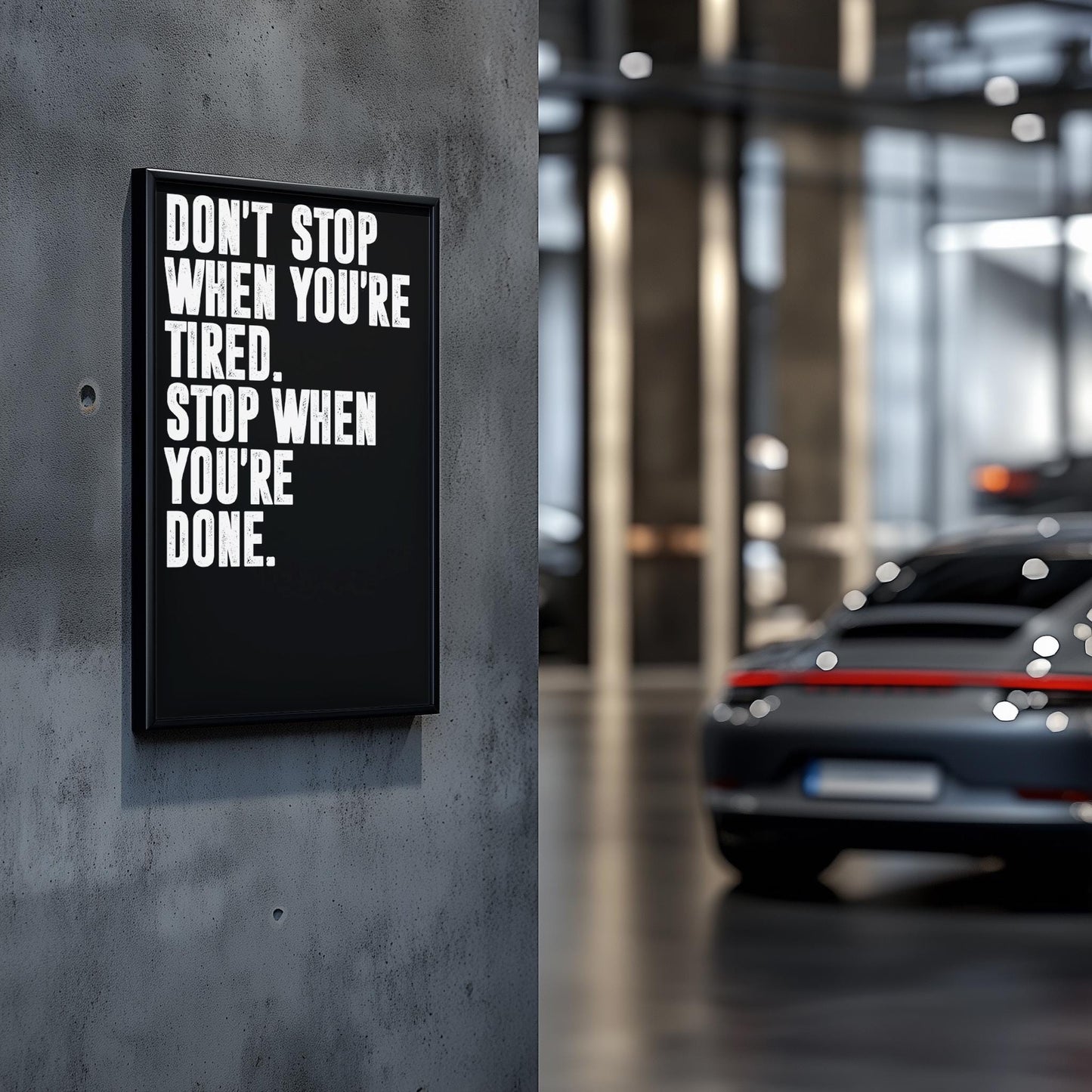Dont Stop When You're Tired | Motivational Poster, Wall Art Quote, Minimalist, Home Office, Gym Poster, Home Décor, Joe Rogan