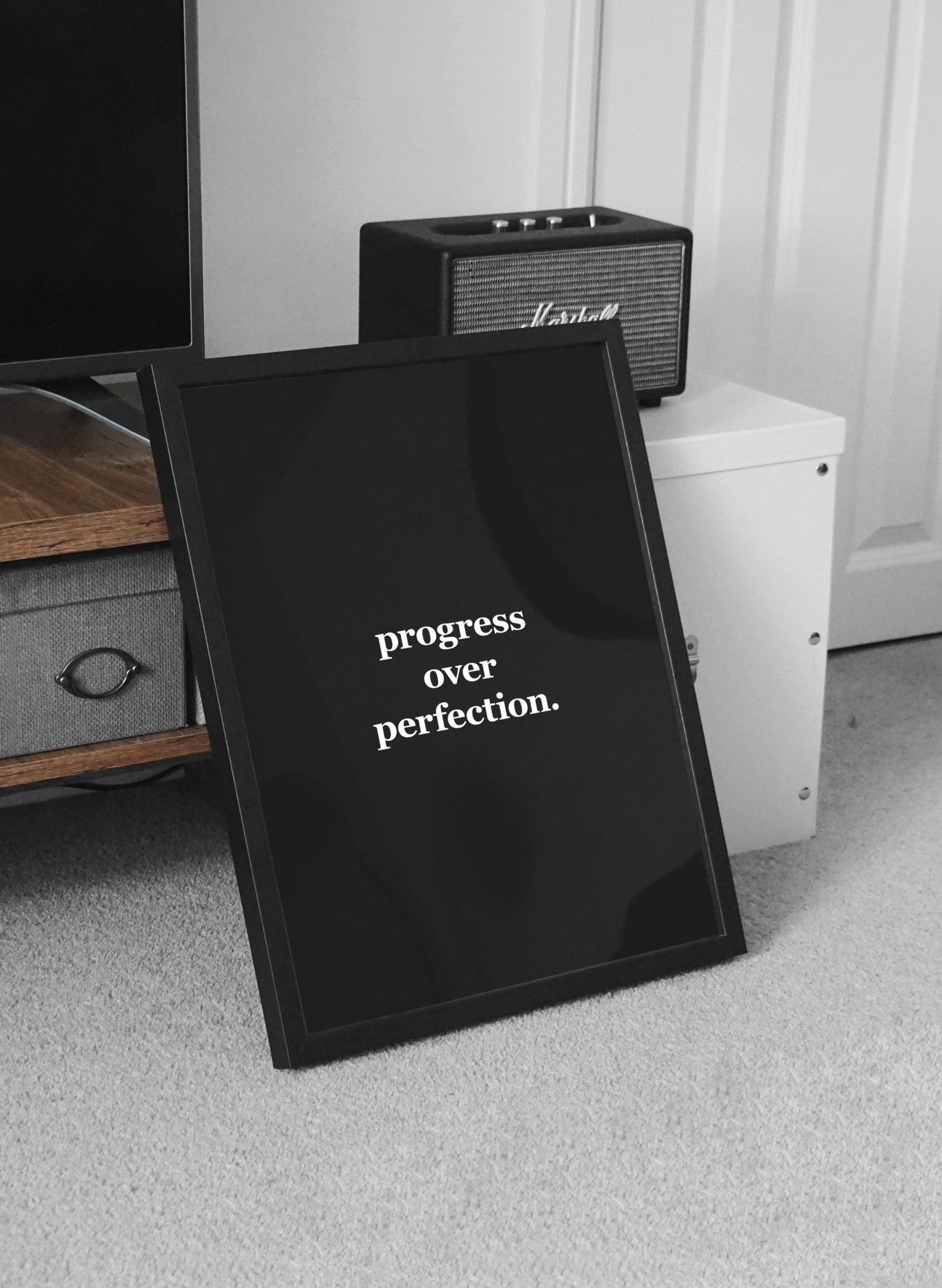 Progress Over Perfection | Motivational Poster, Wall Art, Discipline, Home Office, Gym Poster, Inspirational, Office Art, Success Quote