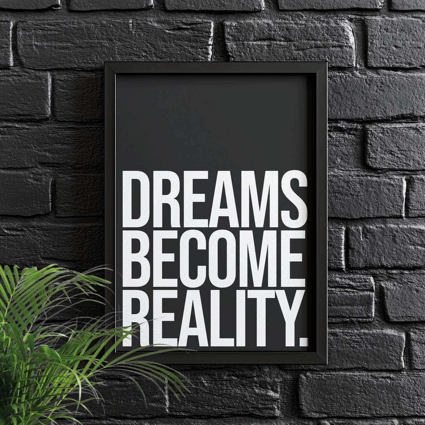 Dreams Become Reality | Motivational Poster, Wall Art, Discipline, Home Office, Gym Poster, Inspirational, Office Art, Success Quote