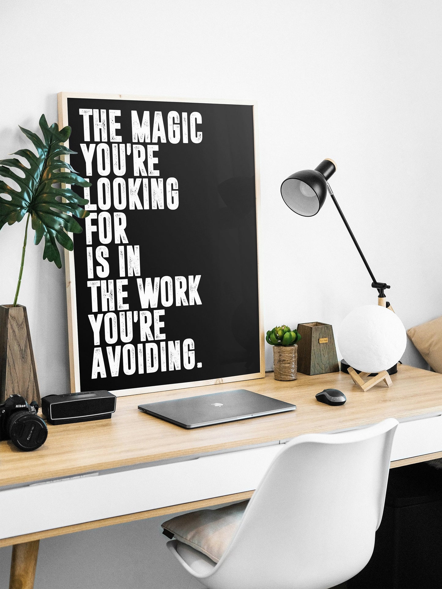 Chris Williamson - The Magic You're Looking for Quote | Motivational Poster, Wall Art, Minimalist, Home Office, Gym Poster, Joe Rogan, Quote