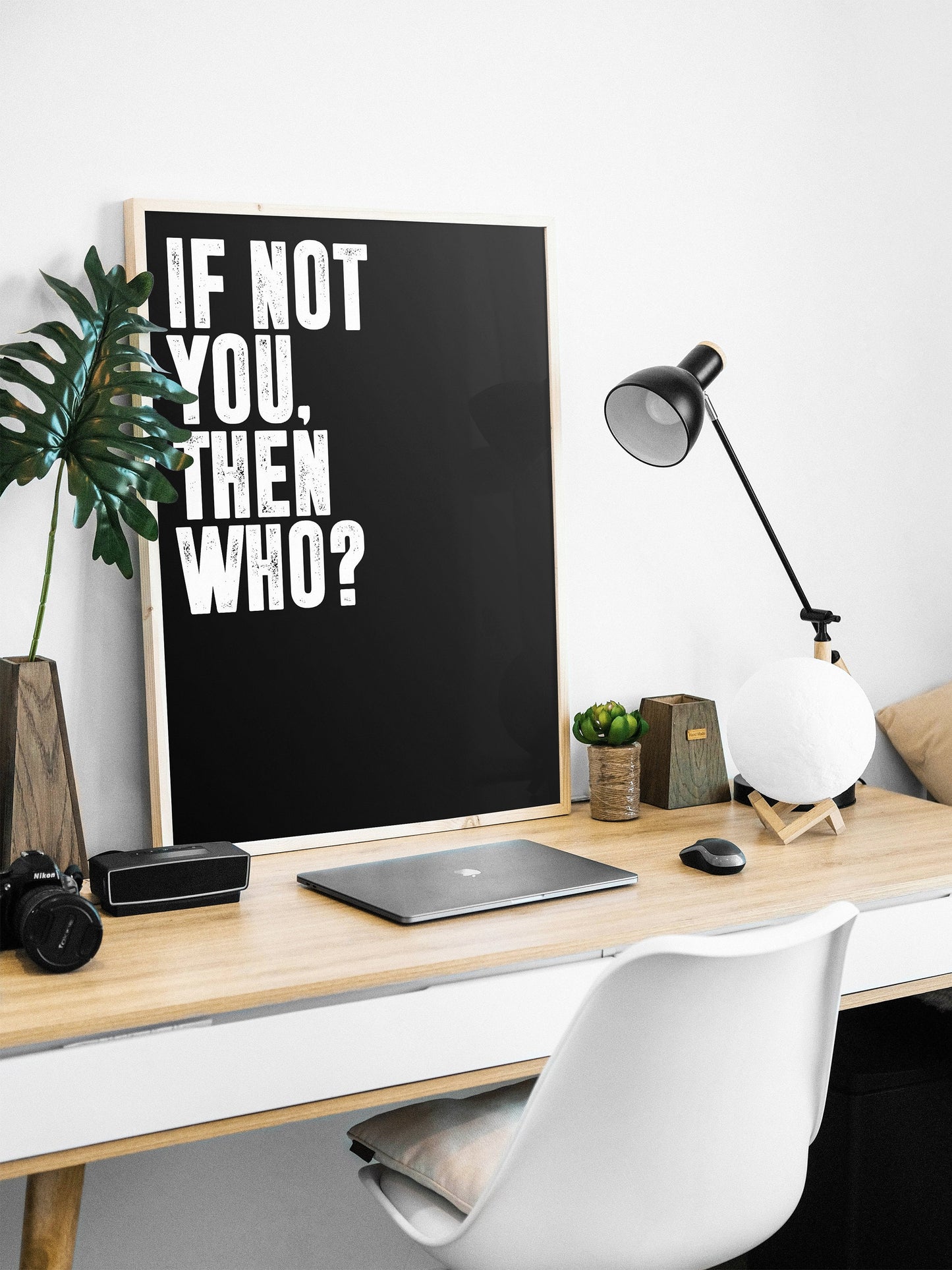 If not you, then who? | Motivational Poster, Wall Art print, Minimalist Poster, Home Office art, Gym Poster, Home Décor, Rogan, Jocko