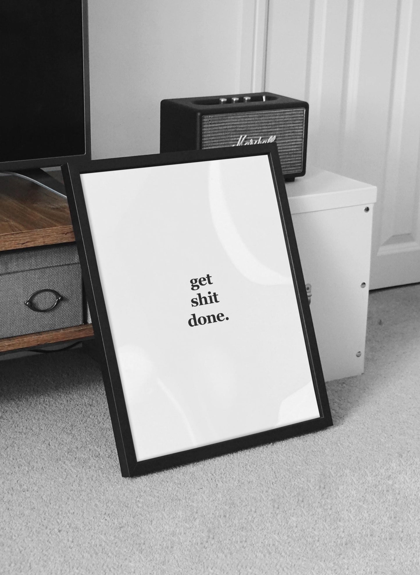 Get Shit Done. | Motivational Poster, Wall Art, Discipline, Home Office, Gym Poster, Inspirational, Office Art, Success Quote
