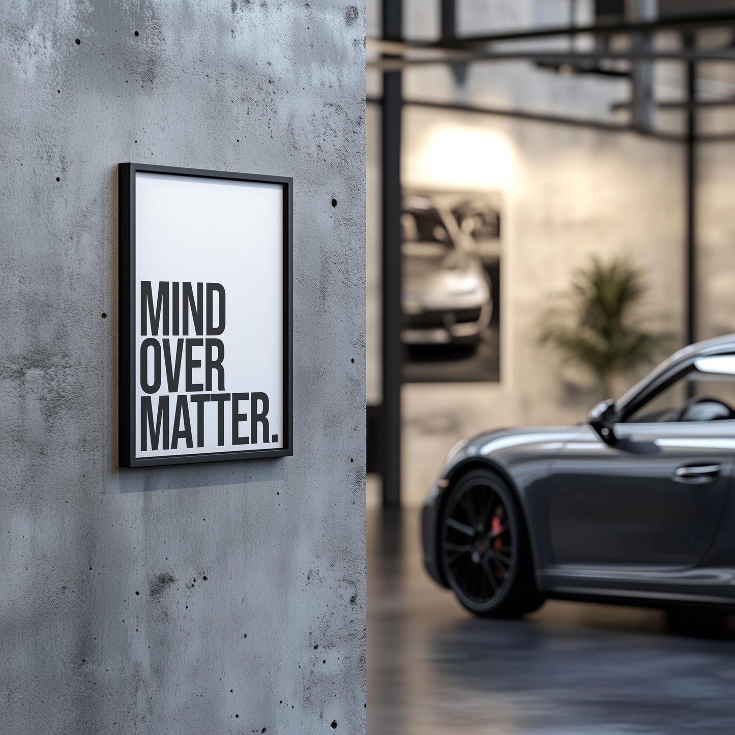 Mind Over Matter | Motivational Poster, Wall Art, Discipline, Home Office, Gym Poster, Inspirational, Office Art, Success Quote