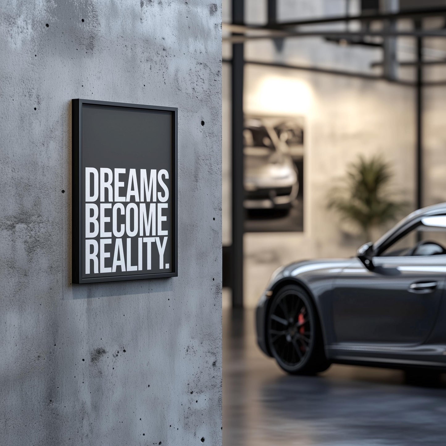 Dreams Become Reality | Motivational Poster, Wall Art, Discipline, Home Office, Gym Poster, Inspirational, Office Art, Success Quote