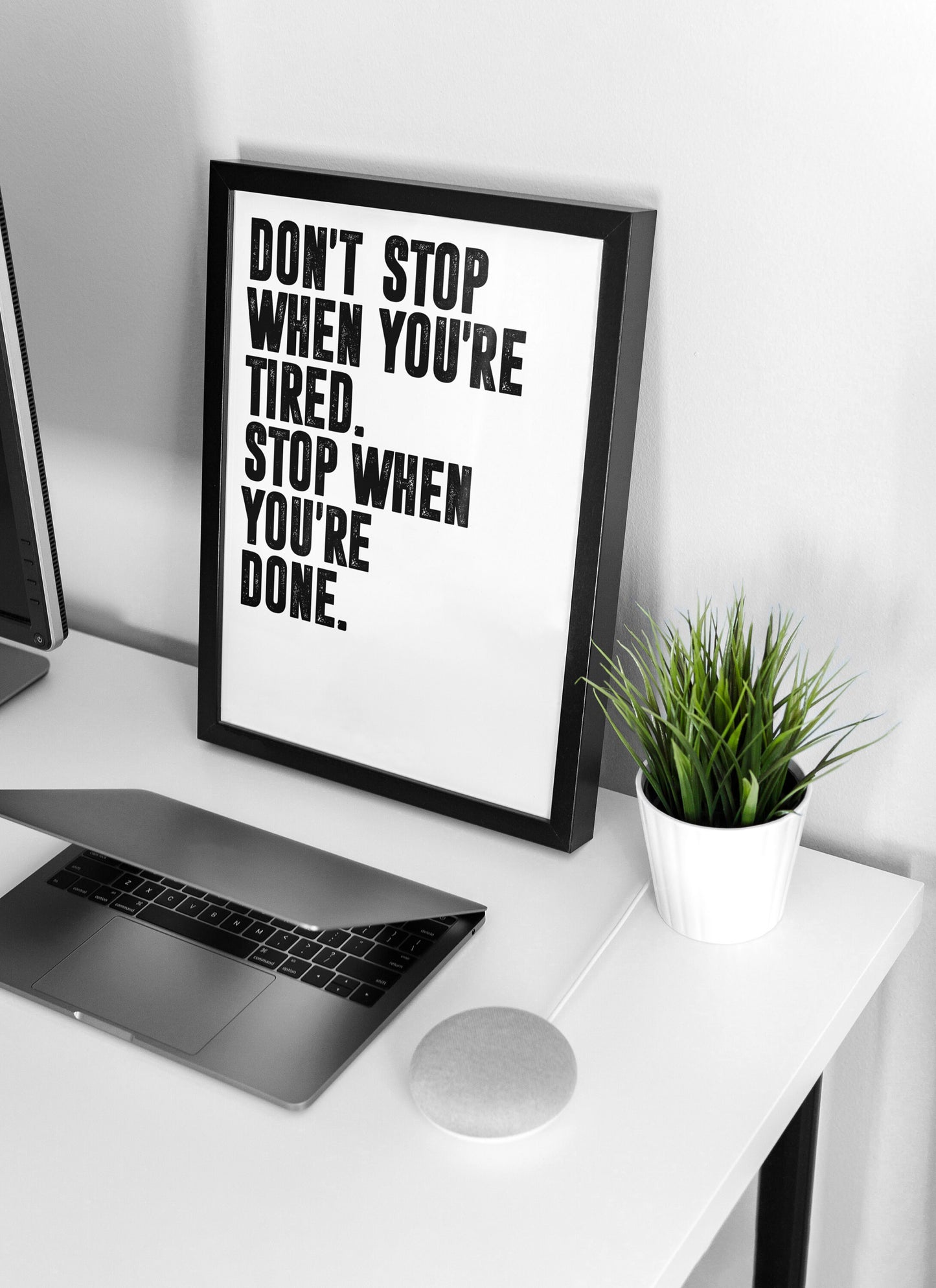 Dont Stop When You're Tired | Motivational Poster, Wall Art Quote, Minimalist, Home Office, Gym Poster, Home Décor, Joe Rogan