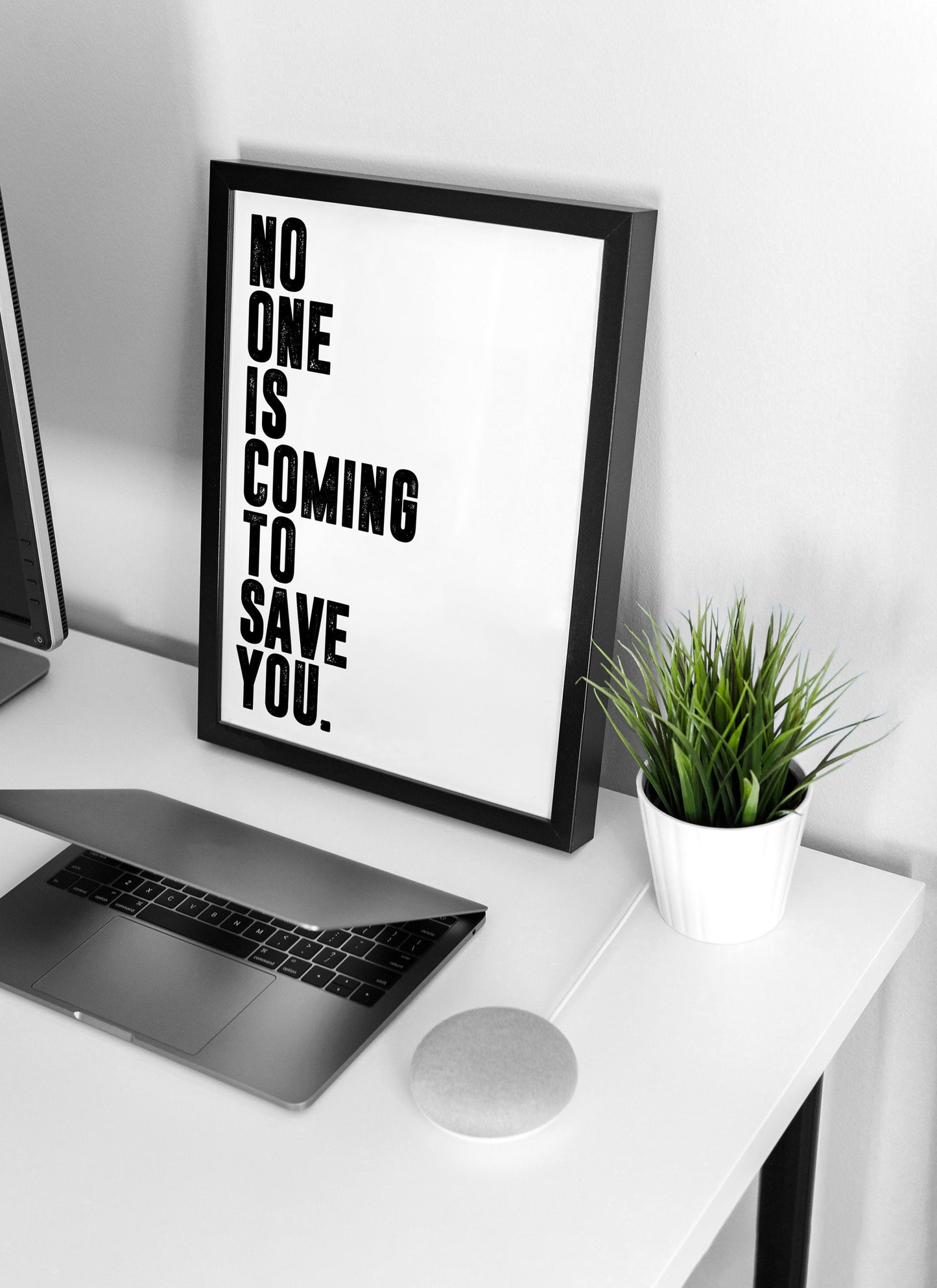 No One is Coming To Save You | Motivational Poster, Wall Art Quote, Minimalist, Home Office, Gym Poster, Home Décor, Rogan, Jocko