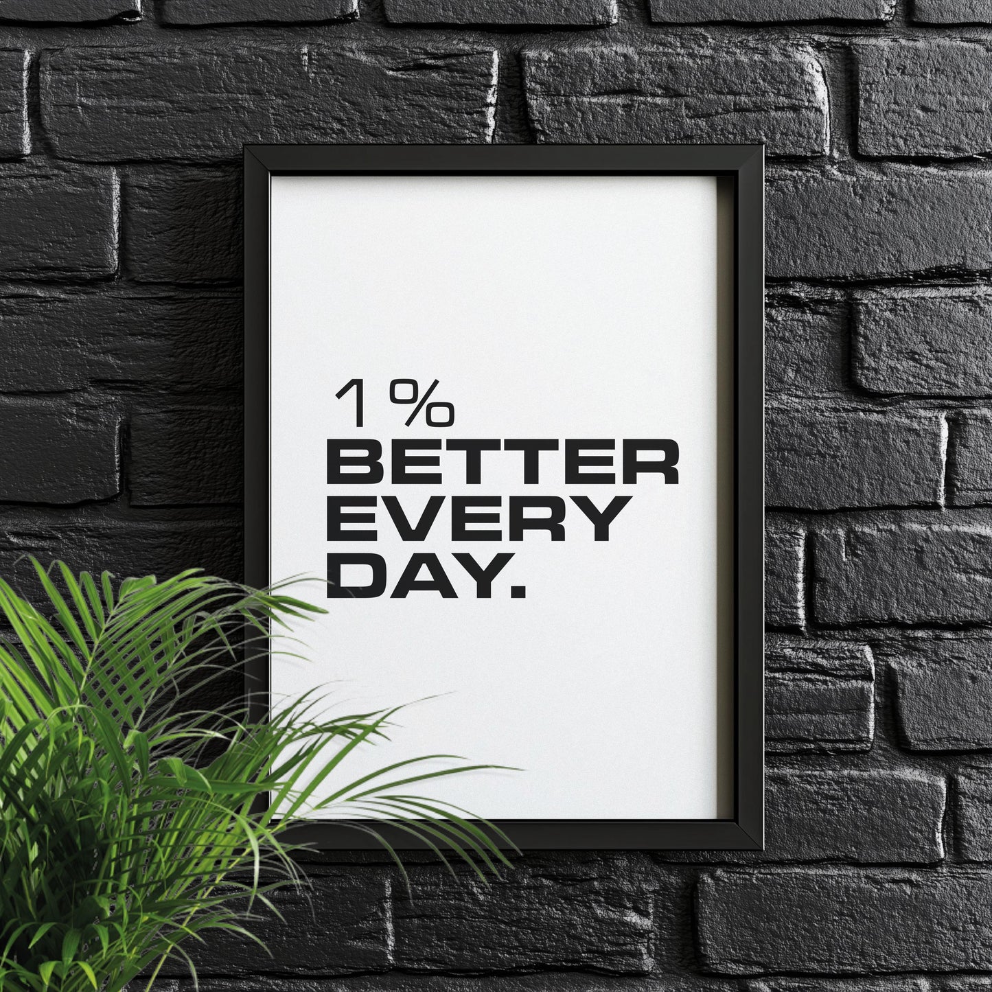 1% Better Every Day | Motivational Poster, Wall Art, Discipline, Home Office, Gym Poster, Inspirational, Office Art, Success Quote