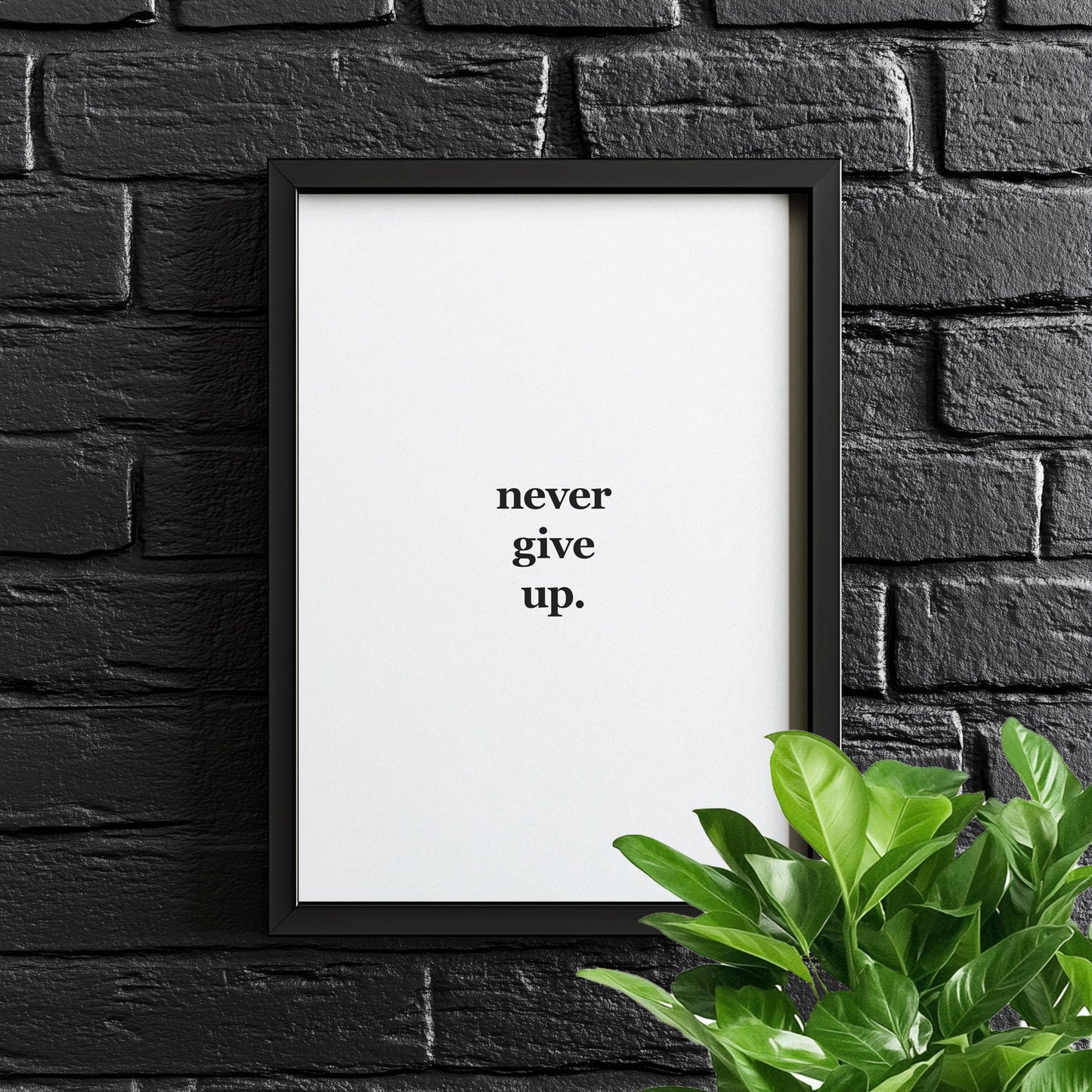 Never Give Up | Motivational Poster, Wall Art, Discipline, Home Office, Gym Poster, Inspirational, Office Art, Success Quote