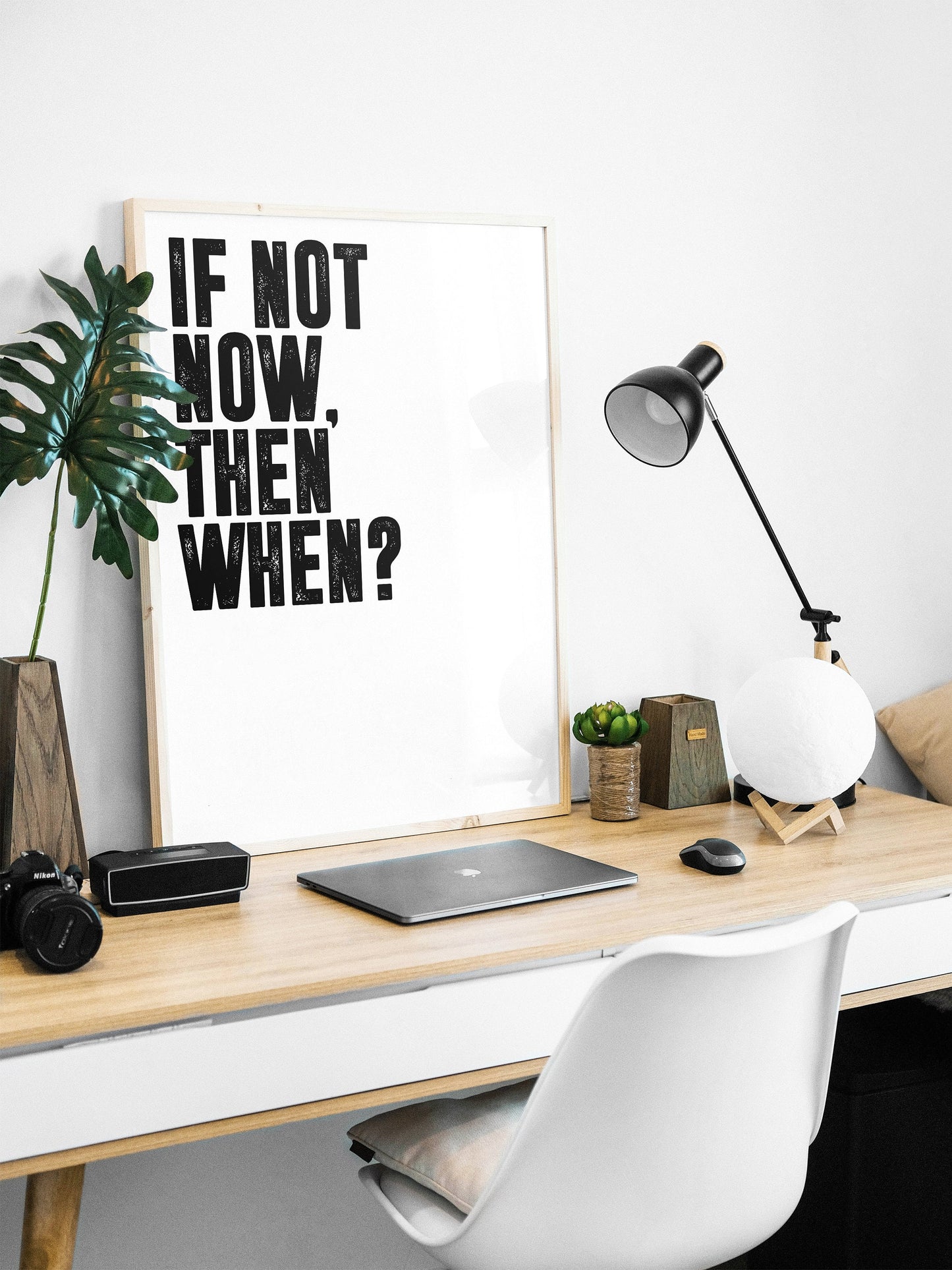 If not now, then when? | Motivational Poster, Wall Art print, Minimalist Poster, Home Office art, Gym Poster, Home Décor, Rogan, Jocko