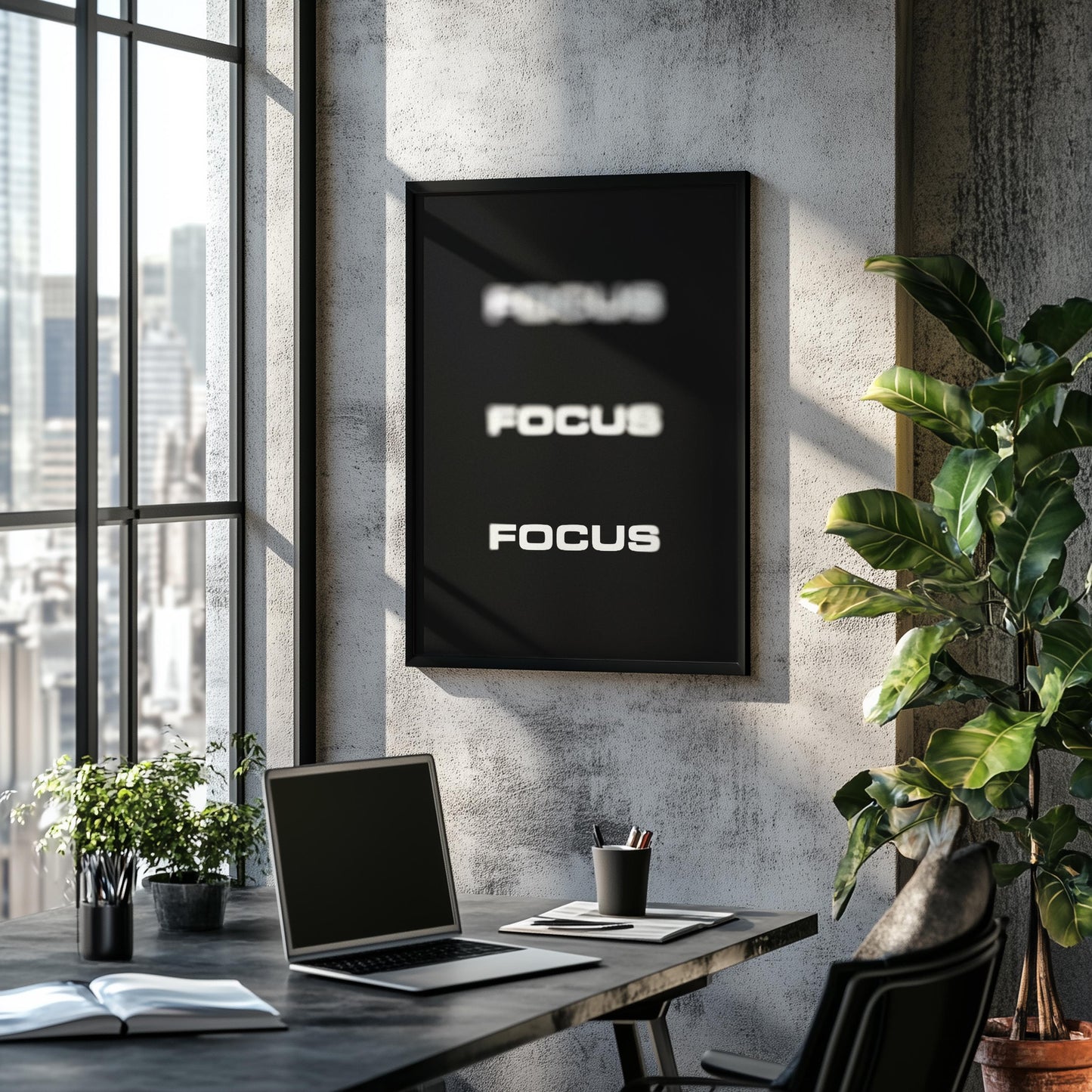 Focus | Motivational Poster, Wall Art, Minimalist, Home Office, Gym Poster, Home Décor, Office Art, Inspirational Poster, Motivational Print