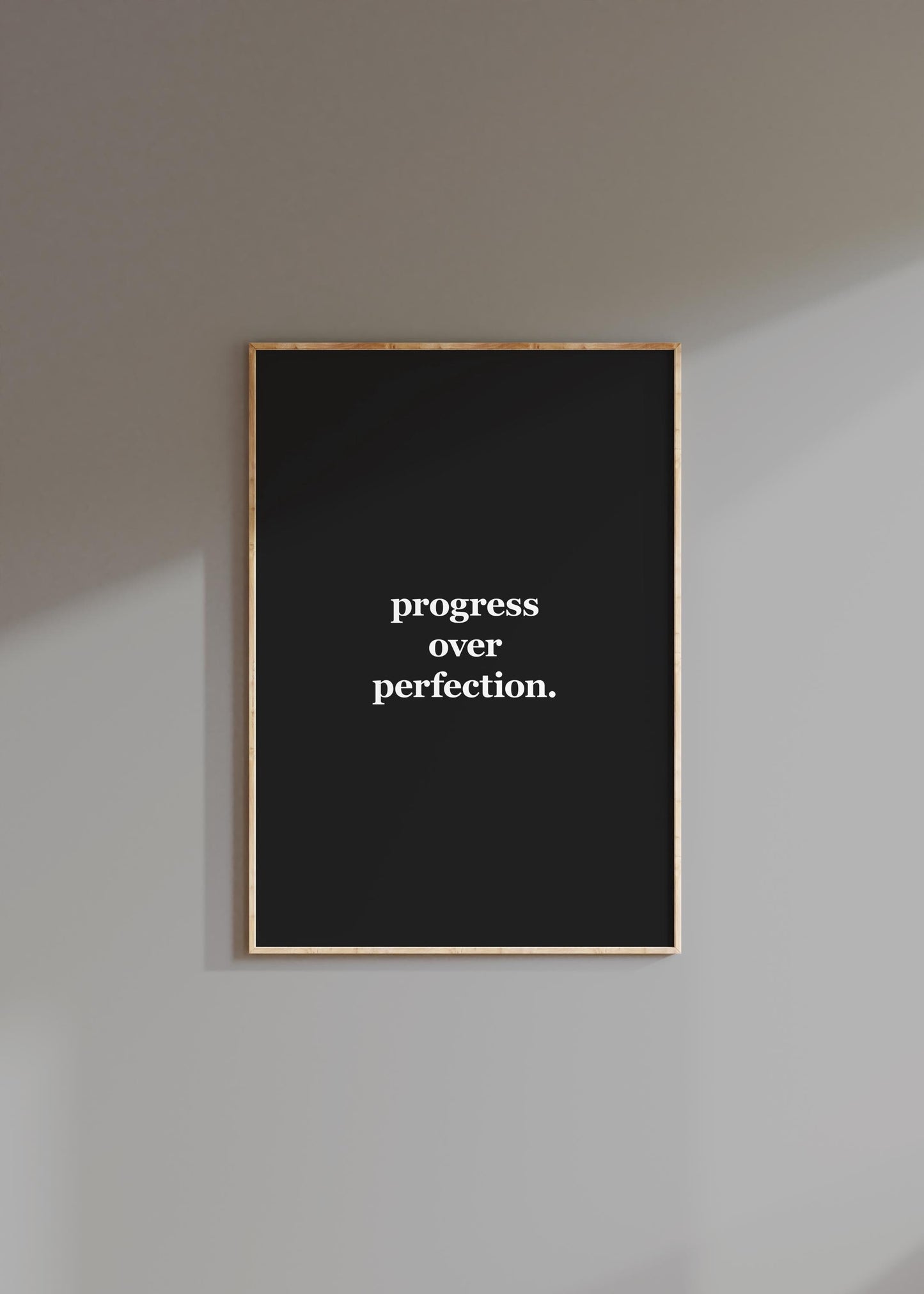 Progress Over Perfection | Motivational Poster, Wall Art, Discipline, Home Office, Gym Poster, Inspirational, Office Art, Success Quote