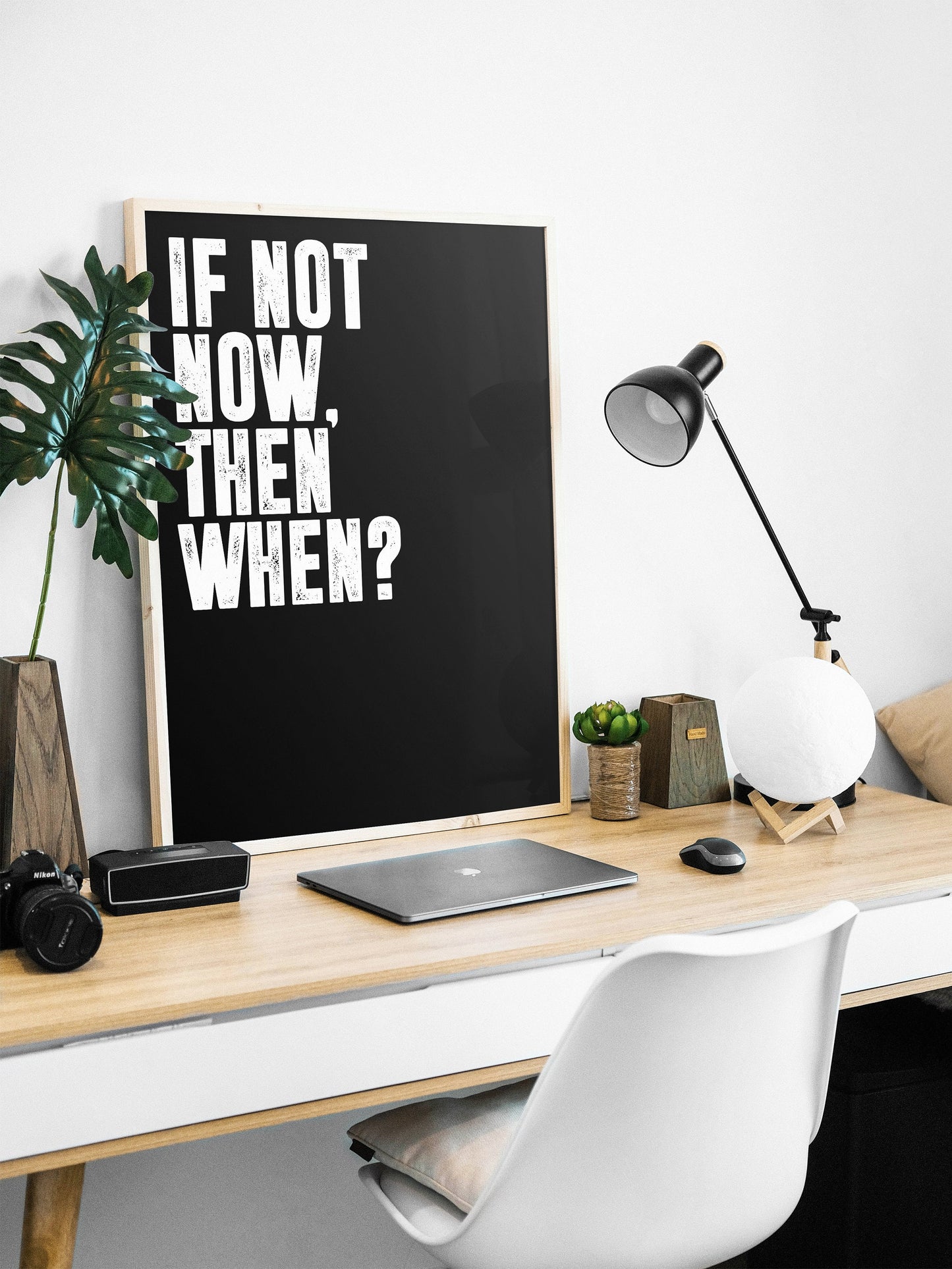 If not now, then when? | Motivational Poster, Wall Art print, Minimalist Poster, Home Office art, Gym Poster, Home Décor, Rogan, Jocko