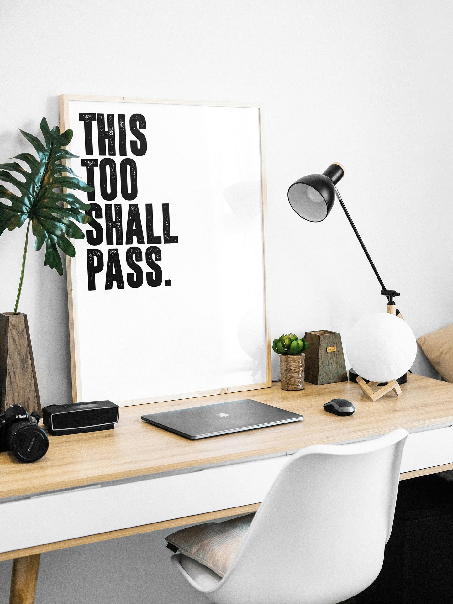 This Too Shall Pass | Motivational Wall Art, Poster Quote, Minimalist, Home Office, Inspirational, Quotes Home Décor, Home Gym, Stoic gift
