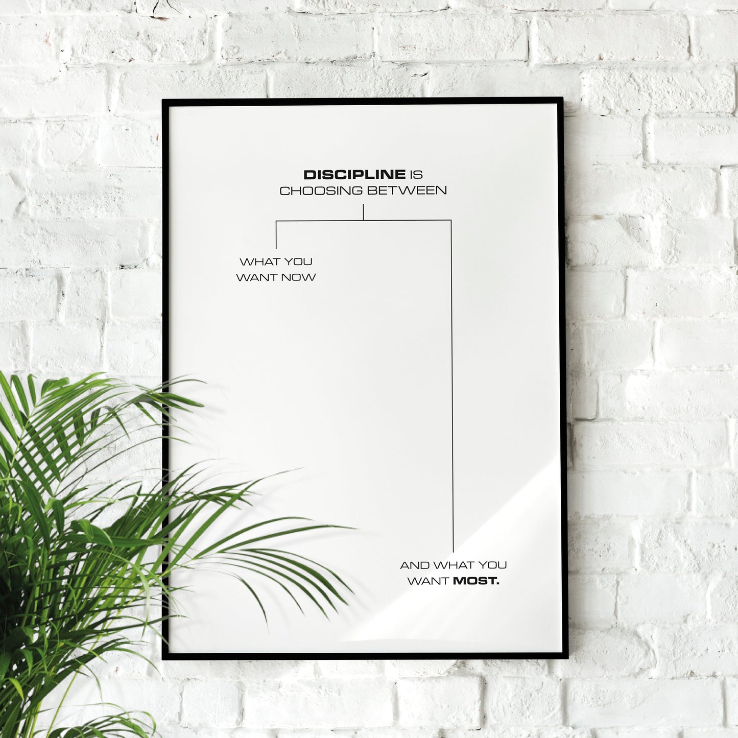 Discipline is Choosing Between | Motivational Poster, Wall Art, Minimalist, Home Office, Gym Poster, Home Décor, Office Art, Jocko Willink