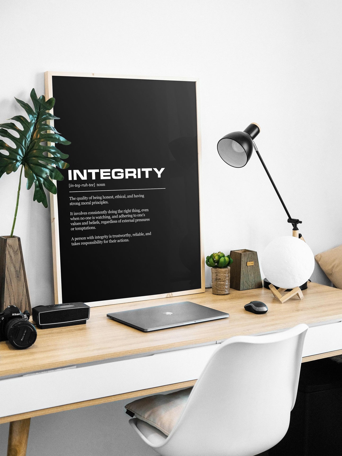 Integrity Definition Inspirational Office Poster Wall Art Print | Inspirational Quotes | Motivational Prints | Motivational Wall Decor