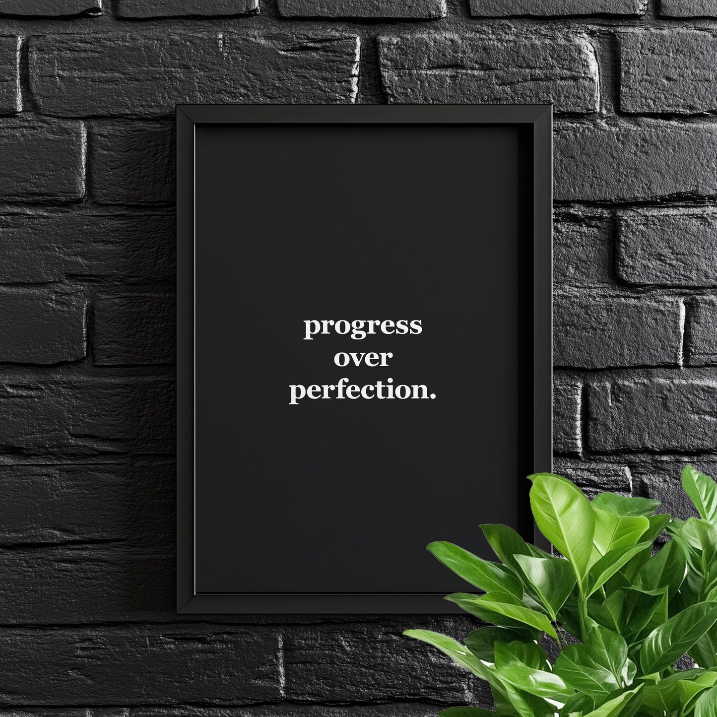 Progress Over Perfection | Motivational Poster, Wall Art, Discipline, Home Office, Gym Poster, Inspirational, Office Art, Success Quote