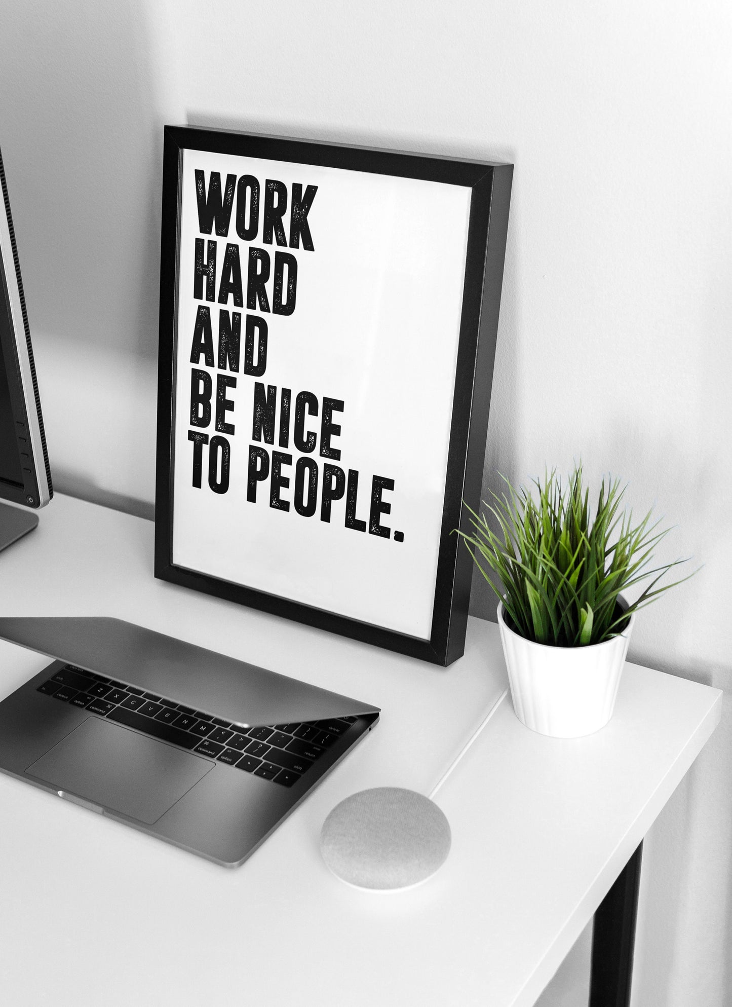 Work Hard and Be Nice to People | Wall art Quote, Minimalist, Office Wall Art, Home Décor, Inspirational Quotes, Motivational Print, Poster