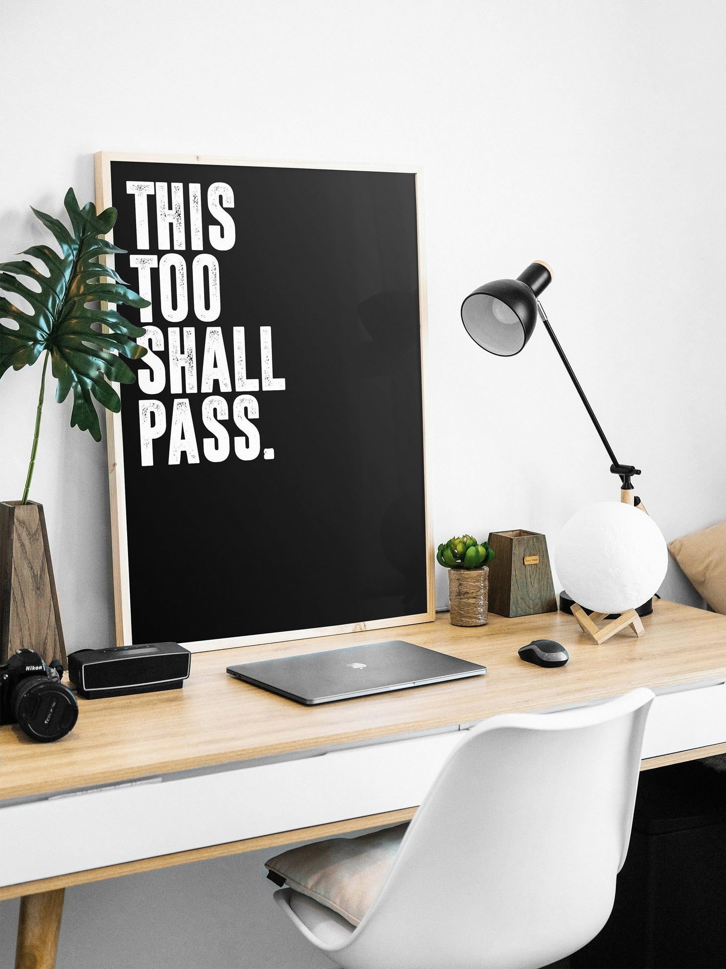 This Too Shall Pass | Motivational Wall Art, Poster Quote, Minimalist, Home Office, Inspirational, Quotes Home Décor, Home Gym, Stoic gift