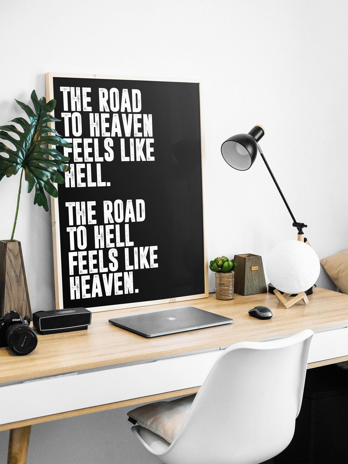 Road to Heaven | Motivational Poster, Wall Art, Discipline, Home Office, Gym Poster, Inspirational, Office Art, Success Quote