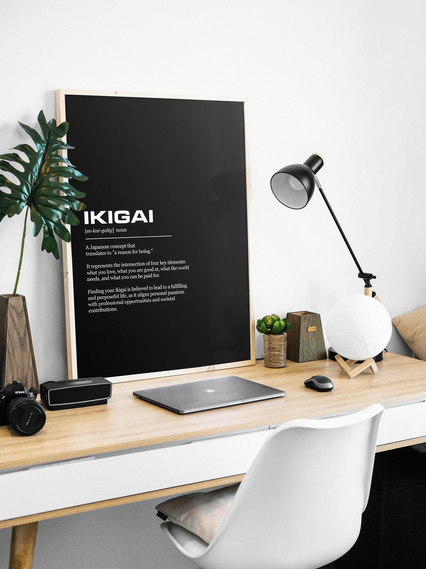 Ikigai Definition Inspirational Office Poster Wall Art Print | Inspirational Quotes | Motivational Prints | Motivational Wall Decor