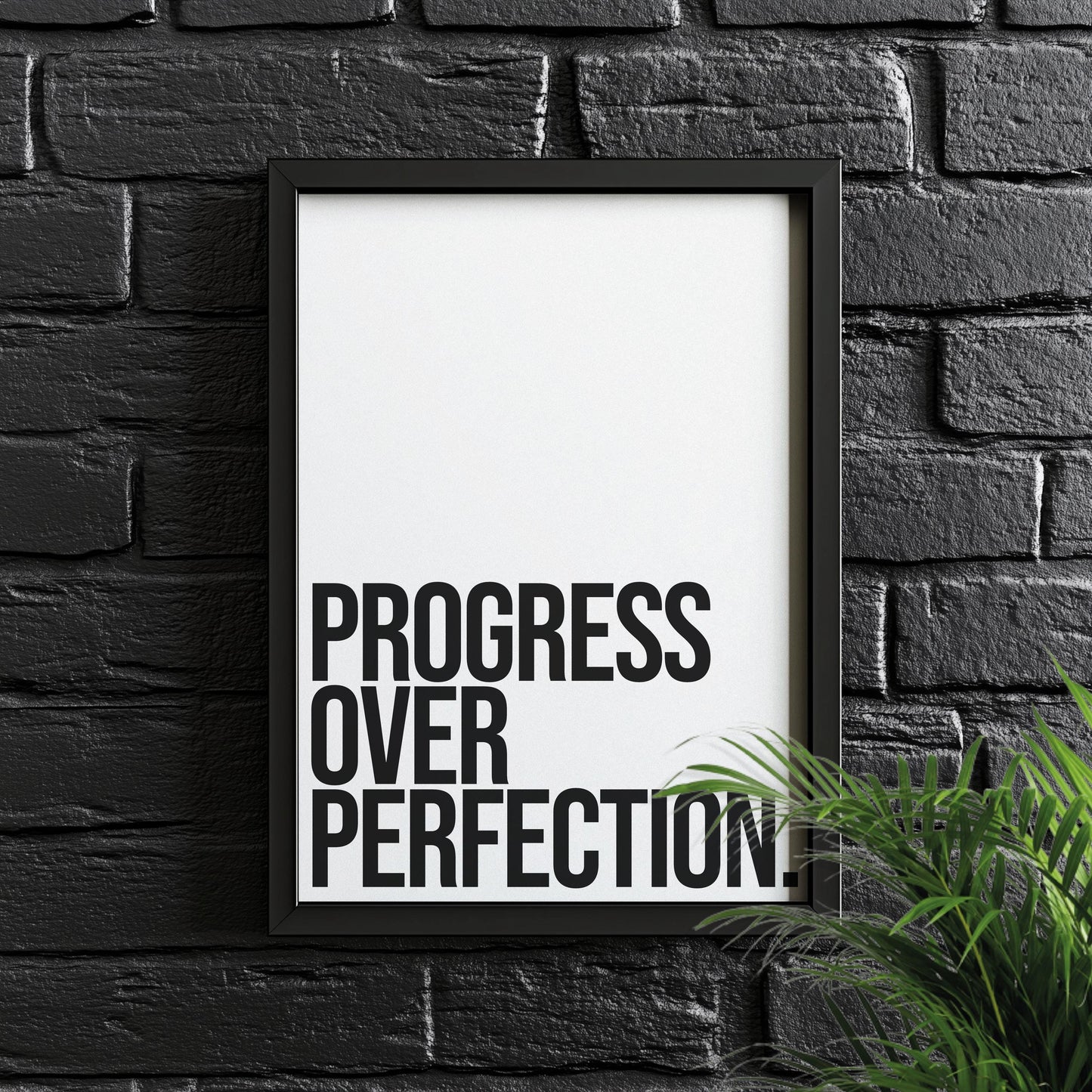 Progress Over Perfection | Motivational Poster, Wall Art, Discipline, Home Office, Gym Poster, Inspirational, Office Art, Success Quote