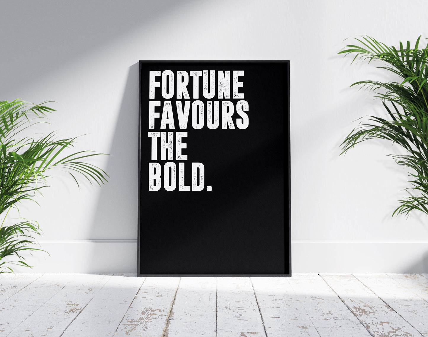Fortune Favours the Bold | Motivational Poster, Wall Art Quote, Minimalist, Home Office, Gym Poster, Home Décor, Joe Rogan, typography