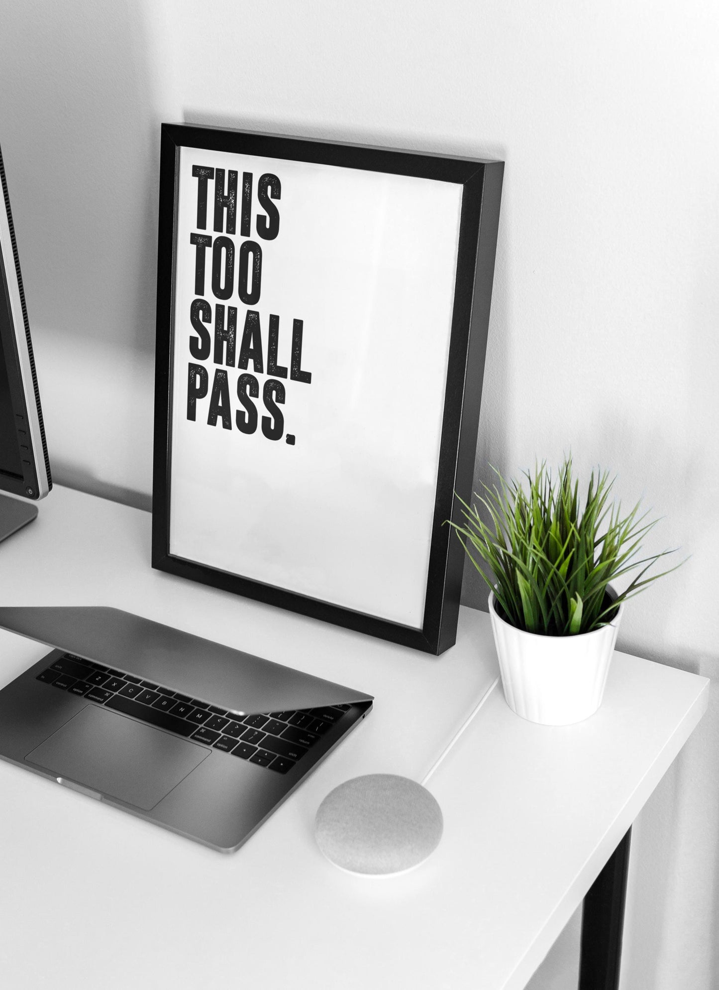 This Too Shall Pass | Motivational Wall Art, Poster Quote, Minimalist, Home Office, Inspirational, Quotes Home Décor, Home Gym, Stoic gift