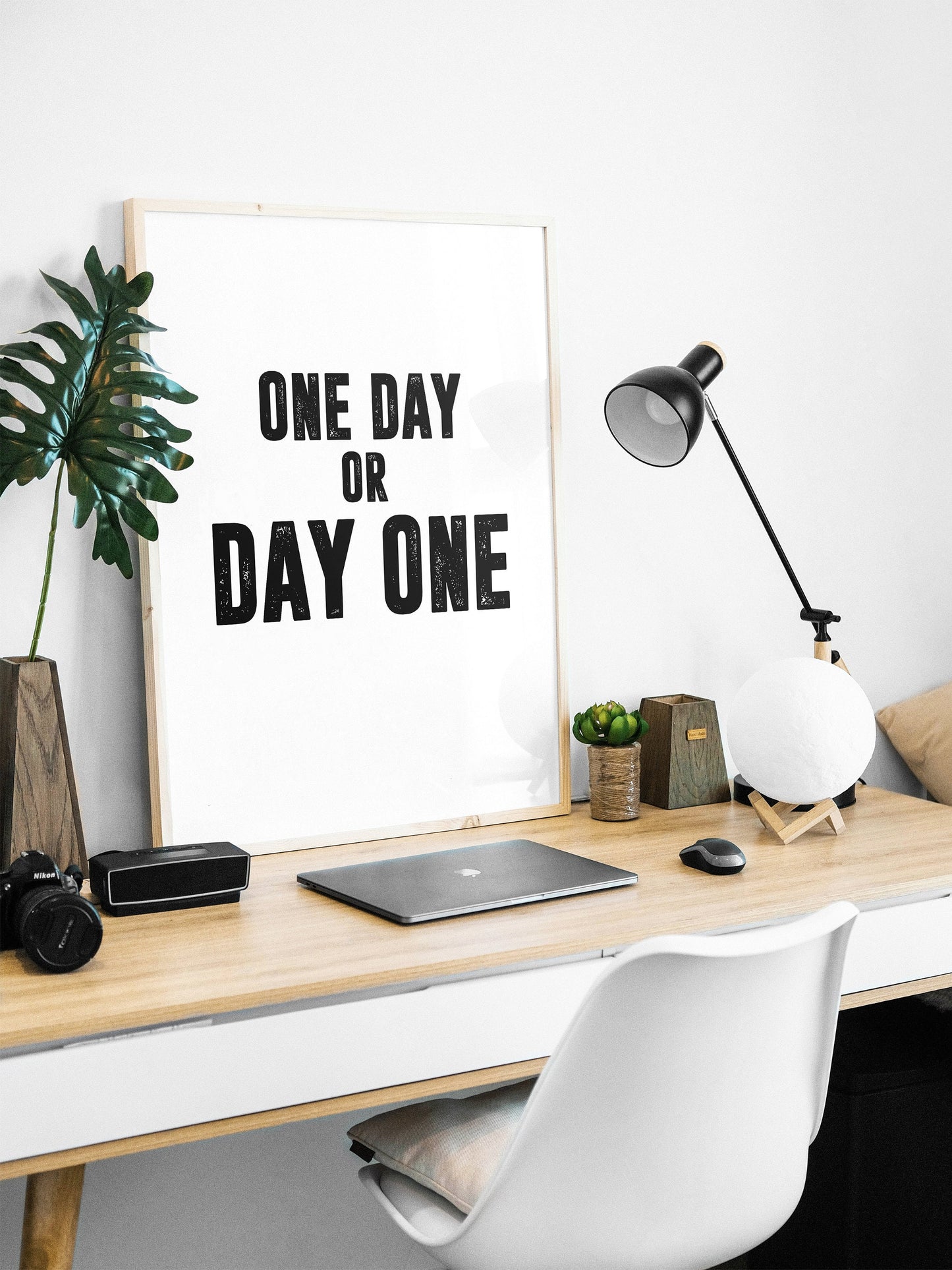 One Day or Day One| Motivational Poster, Wall Art Quote, Minimalist, Home Office, Gym Poster, Home Décor, Rogan, Jocko, Entrepreneur Gift