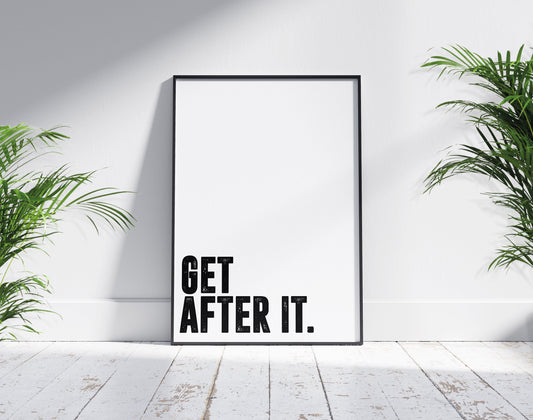 Jocko Willink Get After It | Motivational Poster, Wall Quote, Minimalist, Office Wall Art, Inspirational Quotes, Home Décor, Quote Print