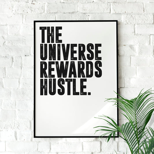 Joe Rogan Hustle Quote | Motivational Poster, Wall Art Quote, Minimalist, Home Office Print, Inspirational Quotes, Home Décor, Motivation