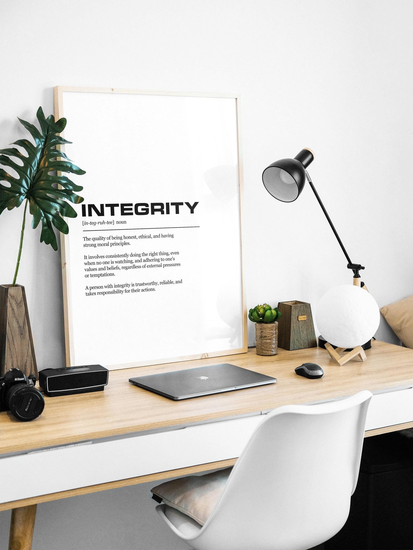 Integrity Definition Inspirational Office Poster Wall Art Print | Inspirational Quotes | Motivational Prints | Motivational Wall Decor