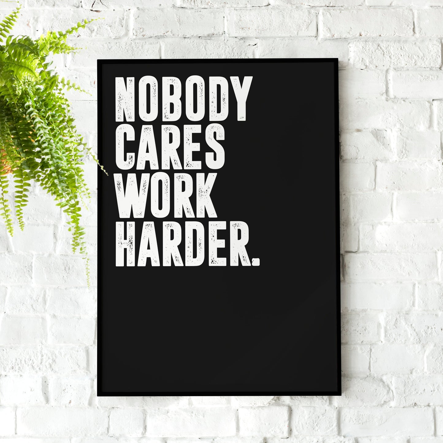 Jocko Willink Nobody Cares Work Harder | Motivational Poster, Wall Art Quote, Minimalist, Home Office, Gym Poster, Home Décor, Joe Rogan