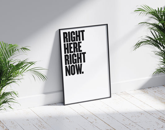 Fatboy Slim Right Here  | Wall art lyric, Minimalist, Lyric poster, Song, Inspirational Quotes, Motivation, Office Poster, Home Décor