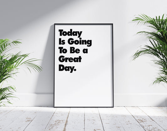 Great Day! | Retro Poster, Minimalist, Wall Decor, Motivational poster, Inspirational Wall art, Motivation, Office Poster, Home Décor