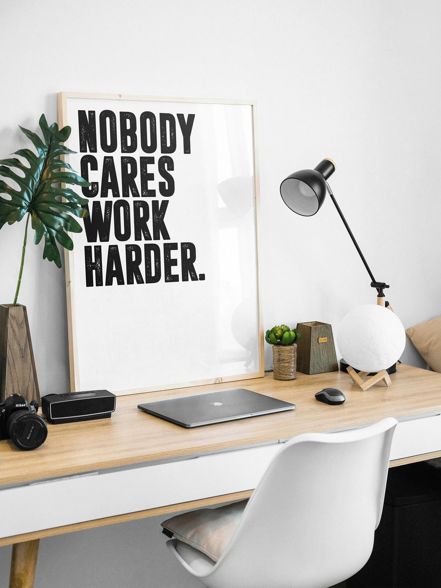 Jocko Willink Nobody Cares Work Harder | Motivational Poster, Wall Art Quote, Minimalist, Home Office, Gym Poster, Home Décor, Joe Rogan