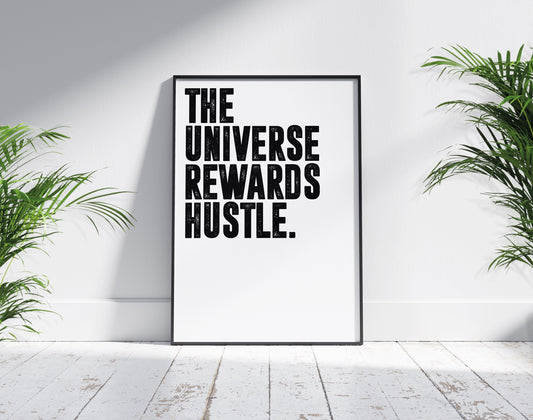 Joe Rogan Hustle Quote | Motivational Poster, Wall Art Quote, Minimalist, Home Office Print, Inspirational Quotes, Home Décor, Motivation