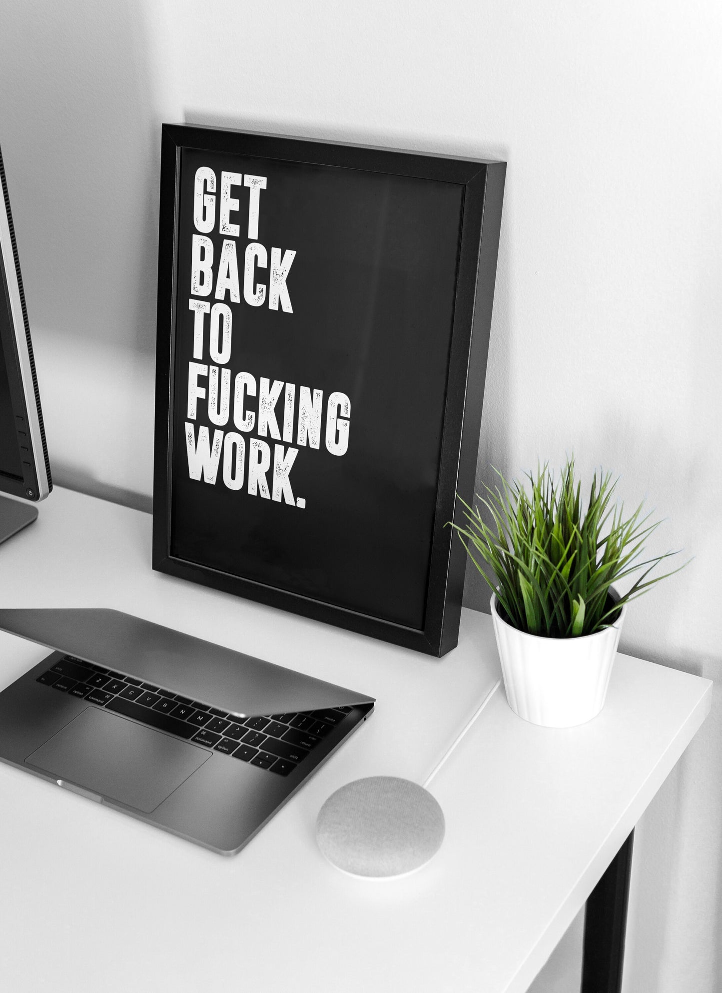 Get Back to Work | Motivational Poster, Wall Art Quote, Minimalist, Home Office, Gym Poster, Home Décor, Rogan, Jocko, Funny Office Poster